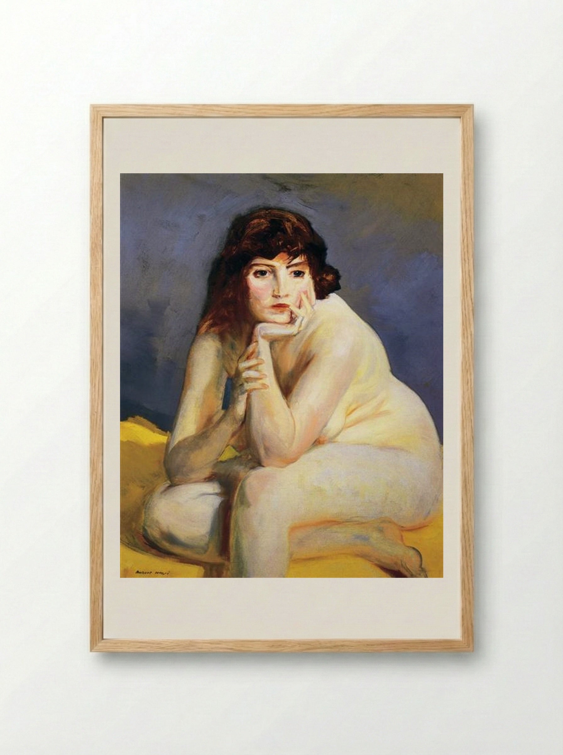 The Model Nude - Robert Henri - Framed Print Wood