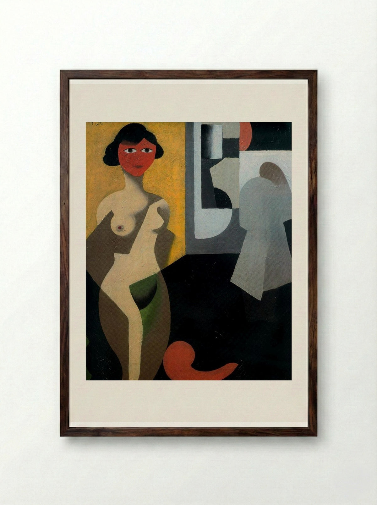 The Model - Kazimir Malevich - Framed Print Dark Wood