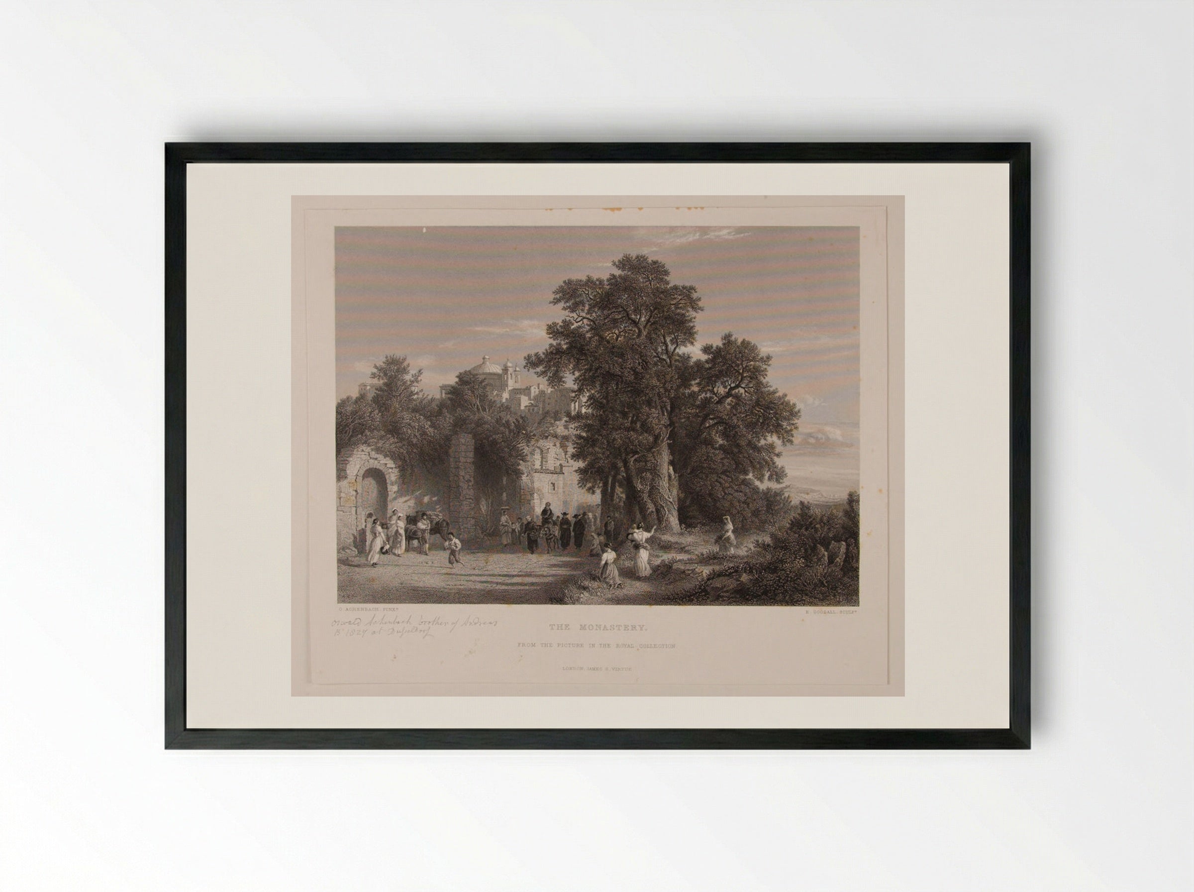 The Monastery - Edward Goodall - Framed Print Black