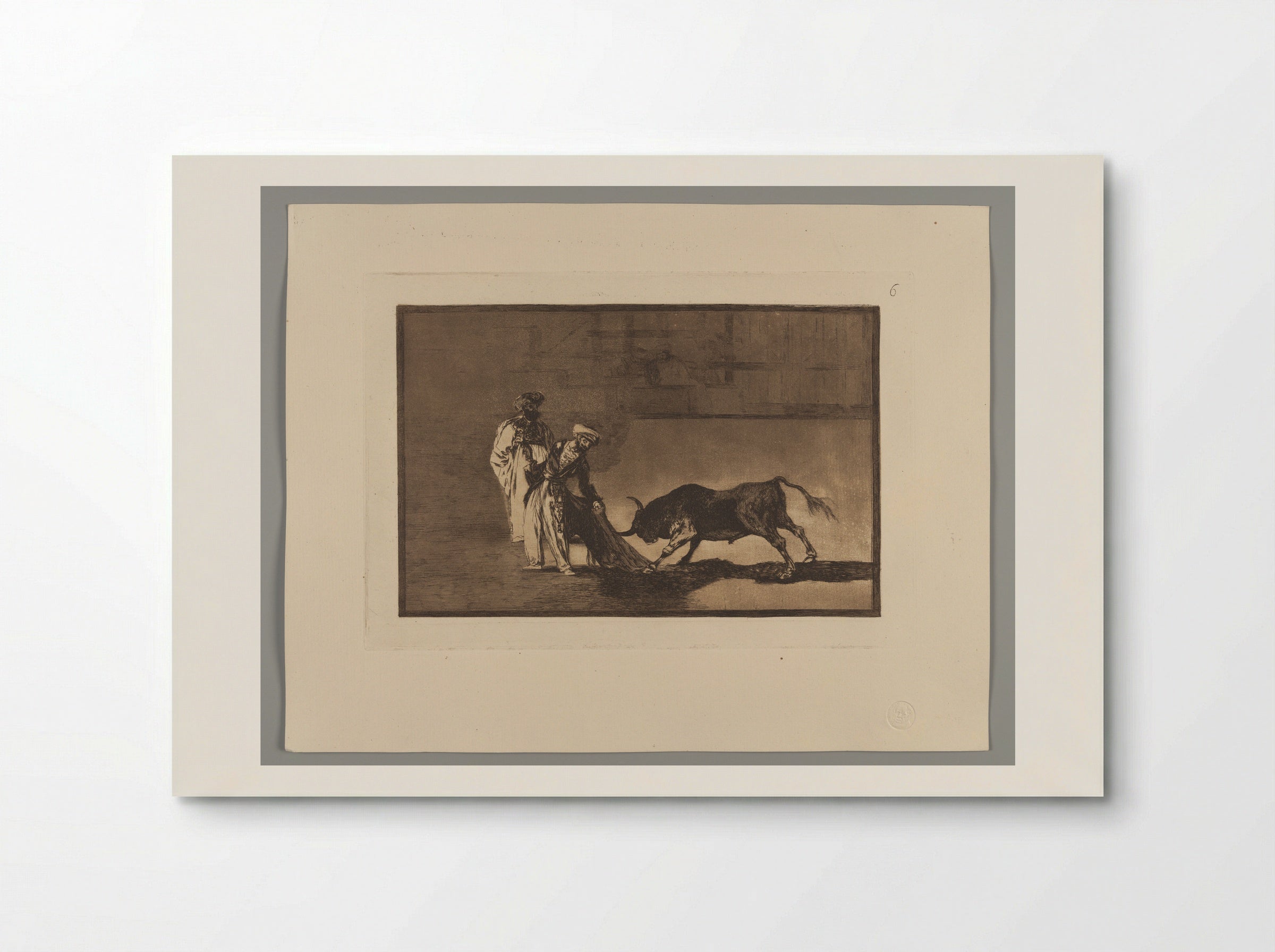The Moors Make a Different Play in the Ring, Calling the Bull with Their Burnous - Francisco José de Goya y Lucientes - Poster
