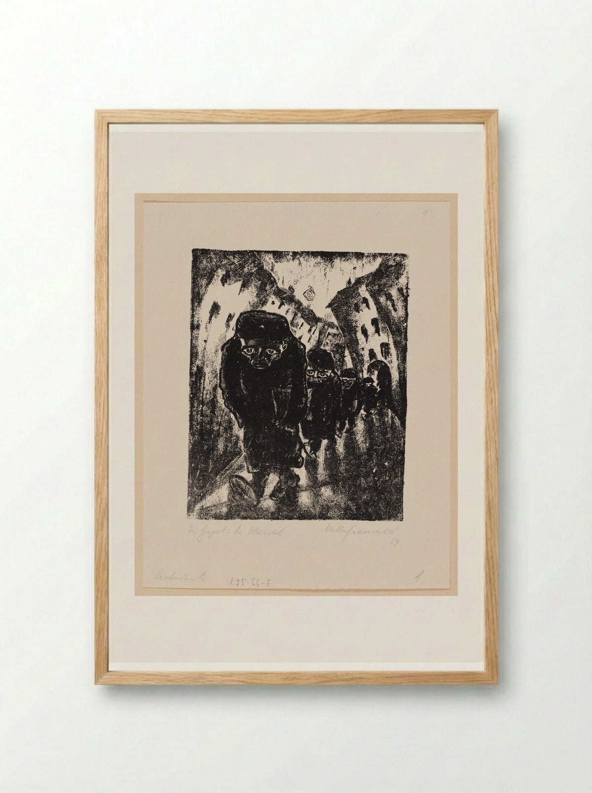 The Morning Way to the Office - Walter Gramatté - Framed Print Wood