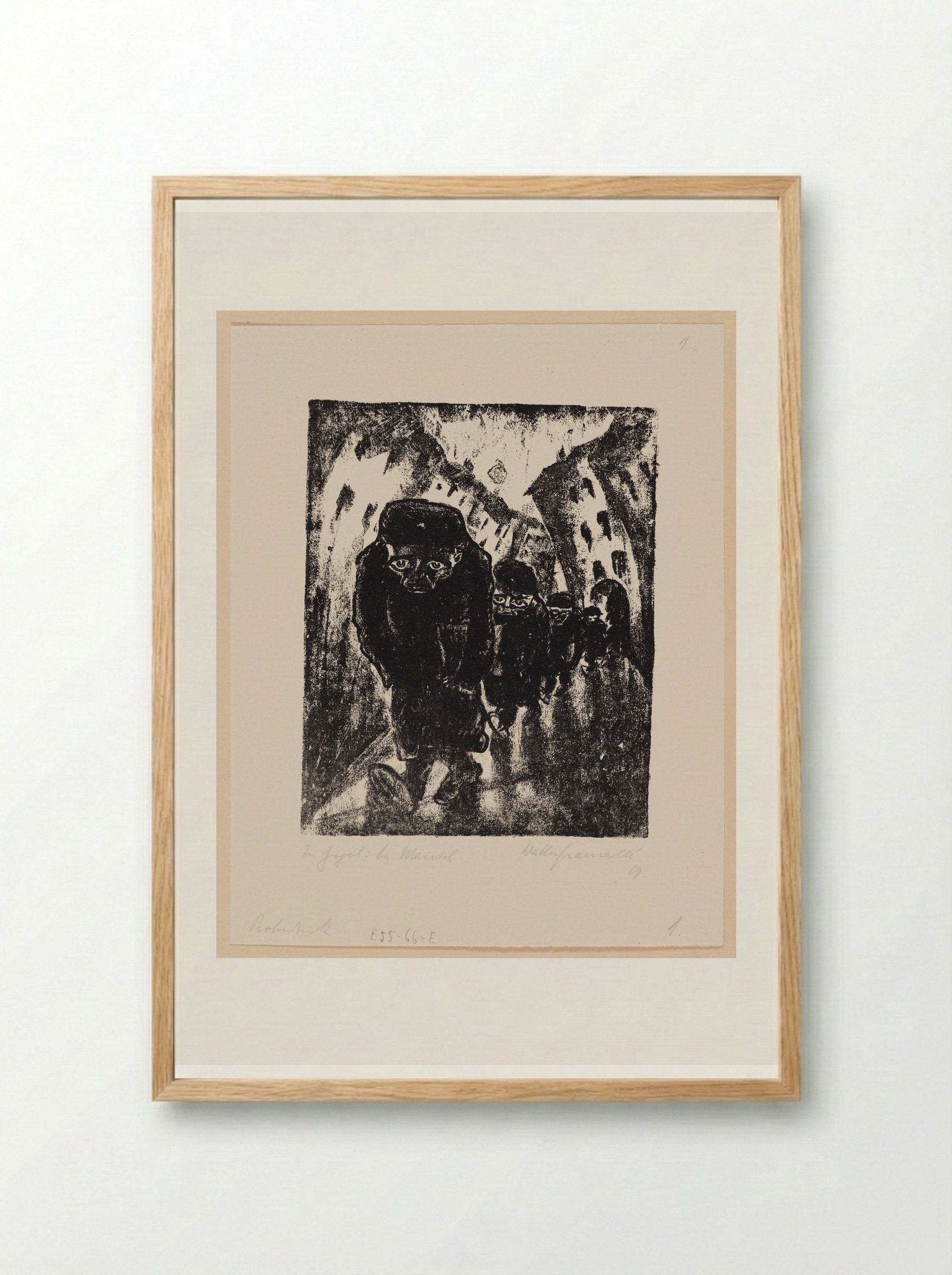 The Morning Way to the Office - Walter Gramatté - Framed Print Wood