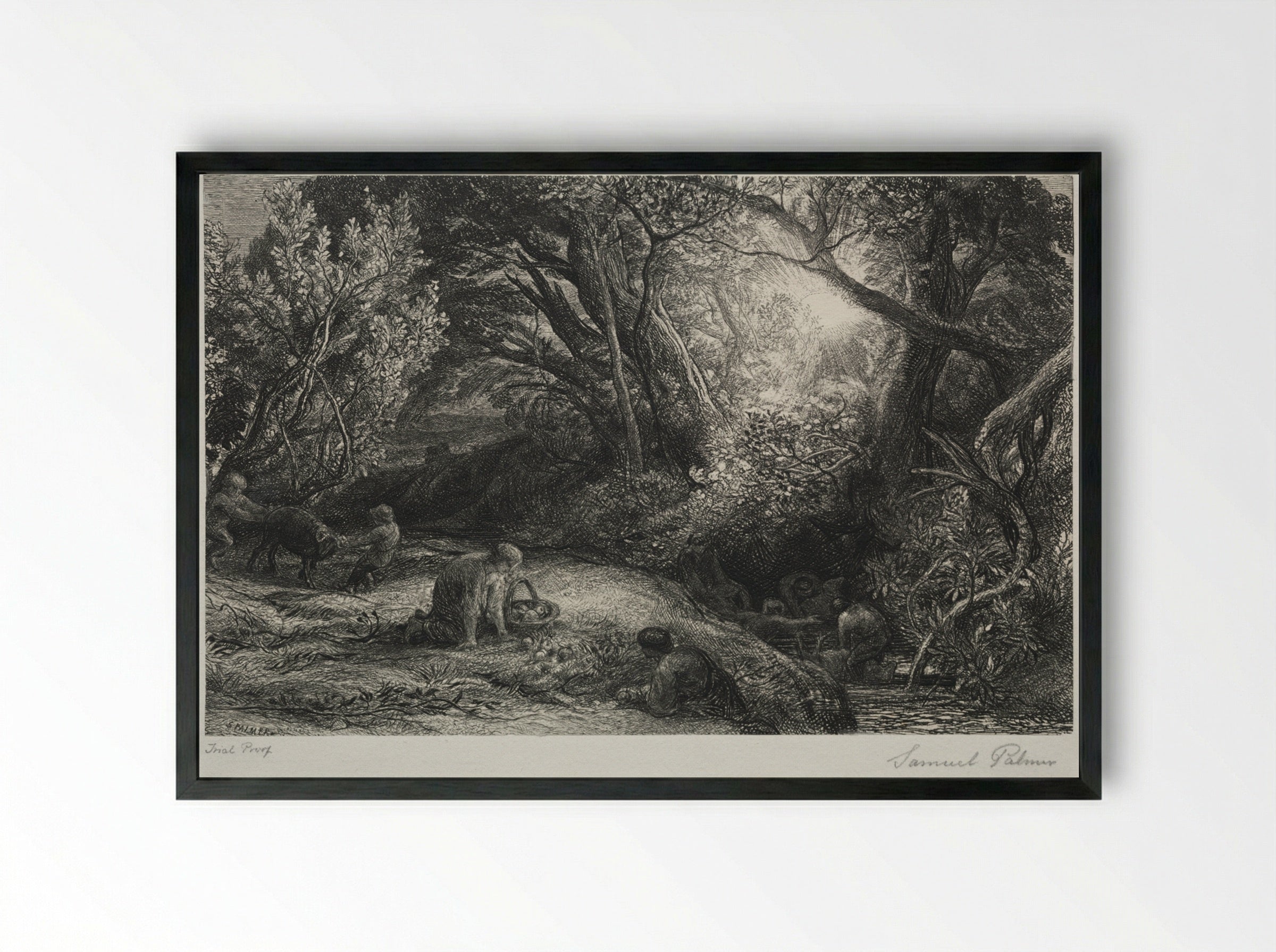The Morning of Life - Samuel Palmer - Framed Print Black
