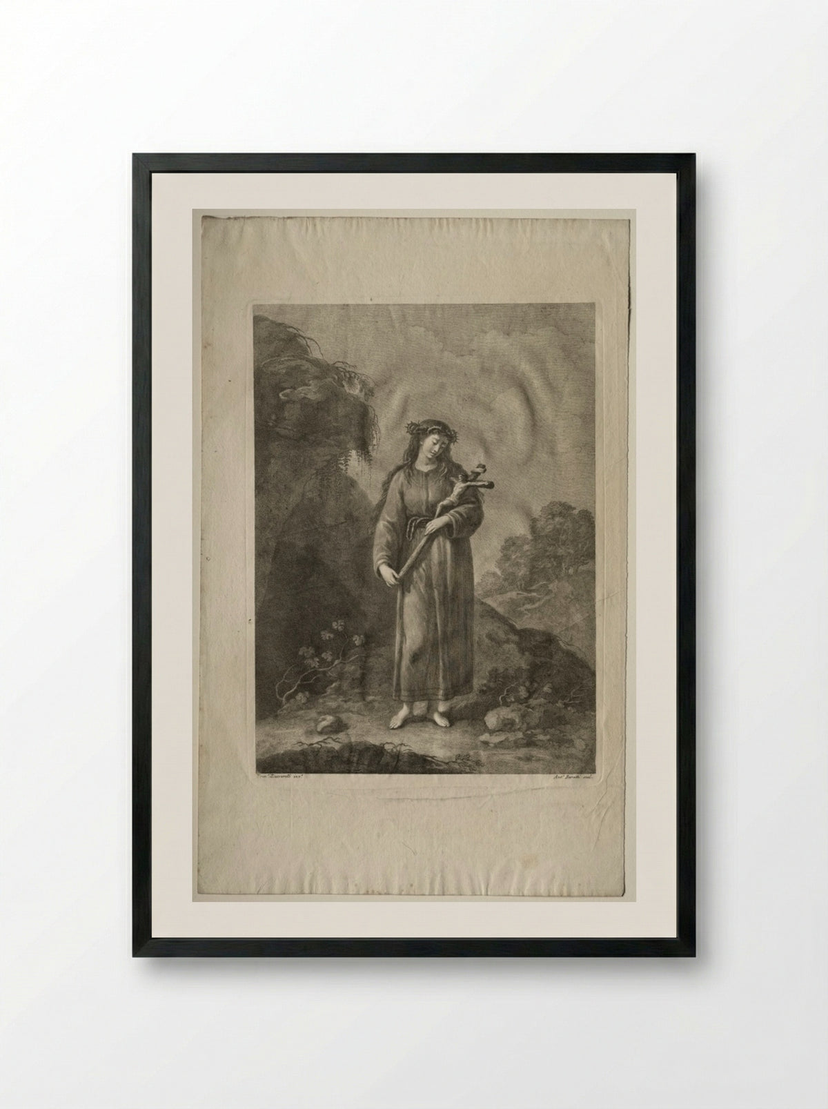 The Mortification - Antonio Baratti - Framed Print Black