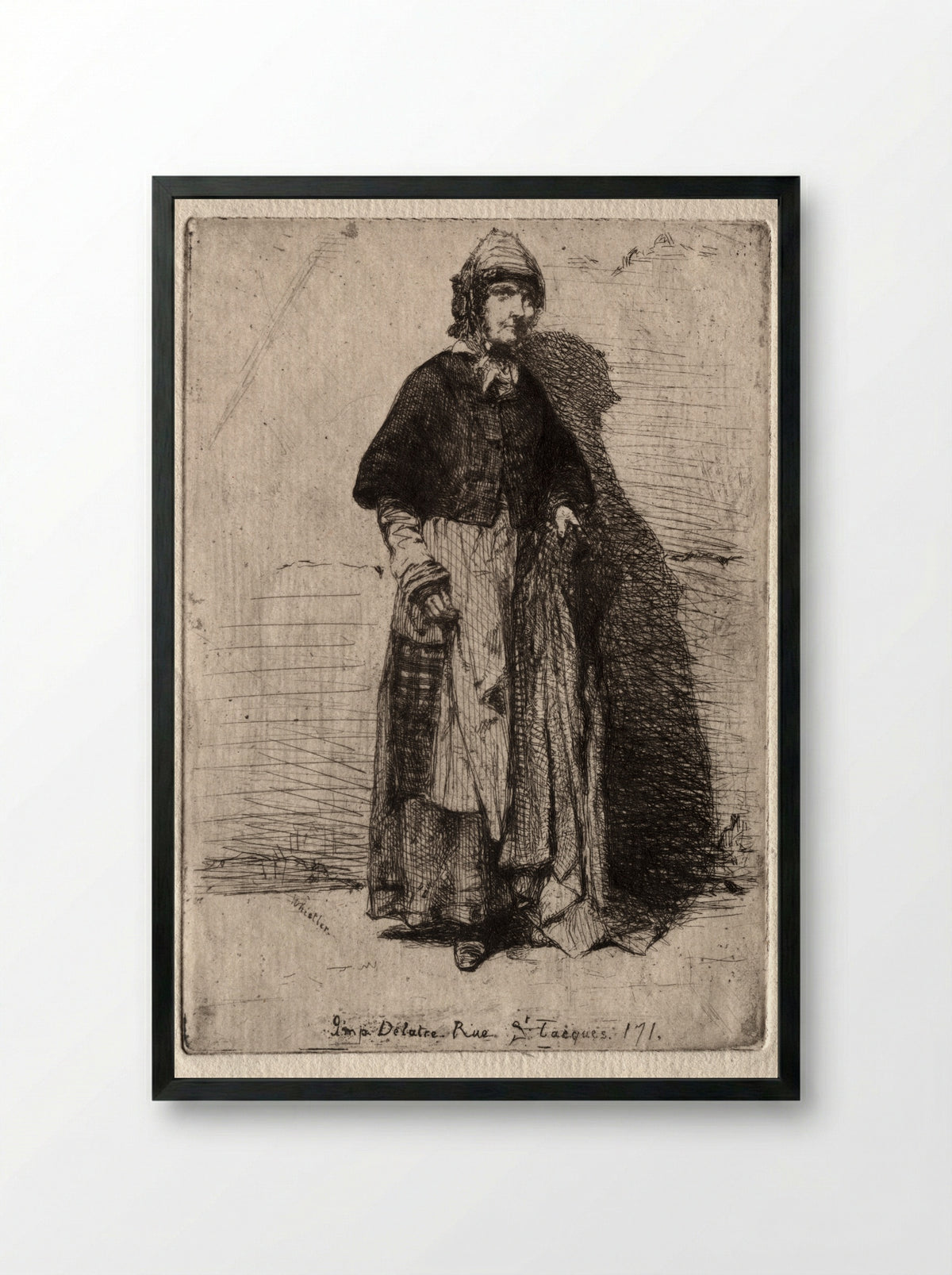 The Mother Gerard - James McNeill Whistler - Framed Print Black