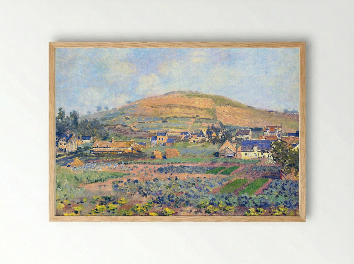 The Mount Riboudet in Rouen at Spring - Claude Monet - Framed Print Wood