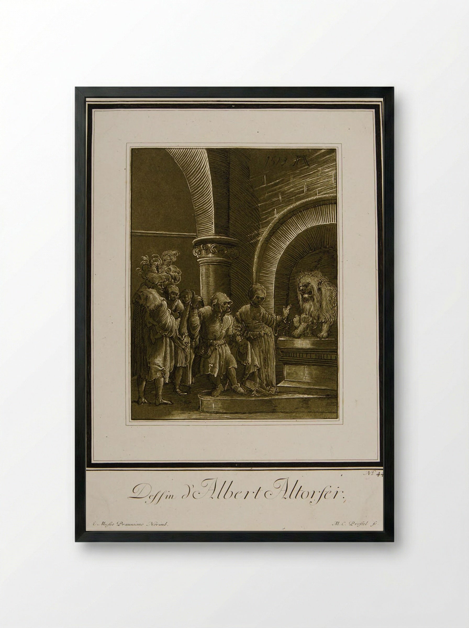 The Mouth of Truth - Maria Catharina Prestel - Framed Print Black
