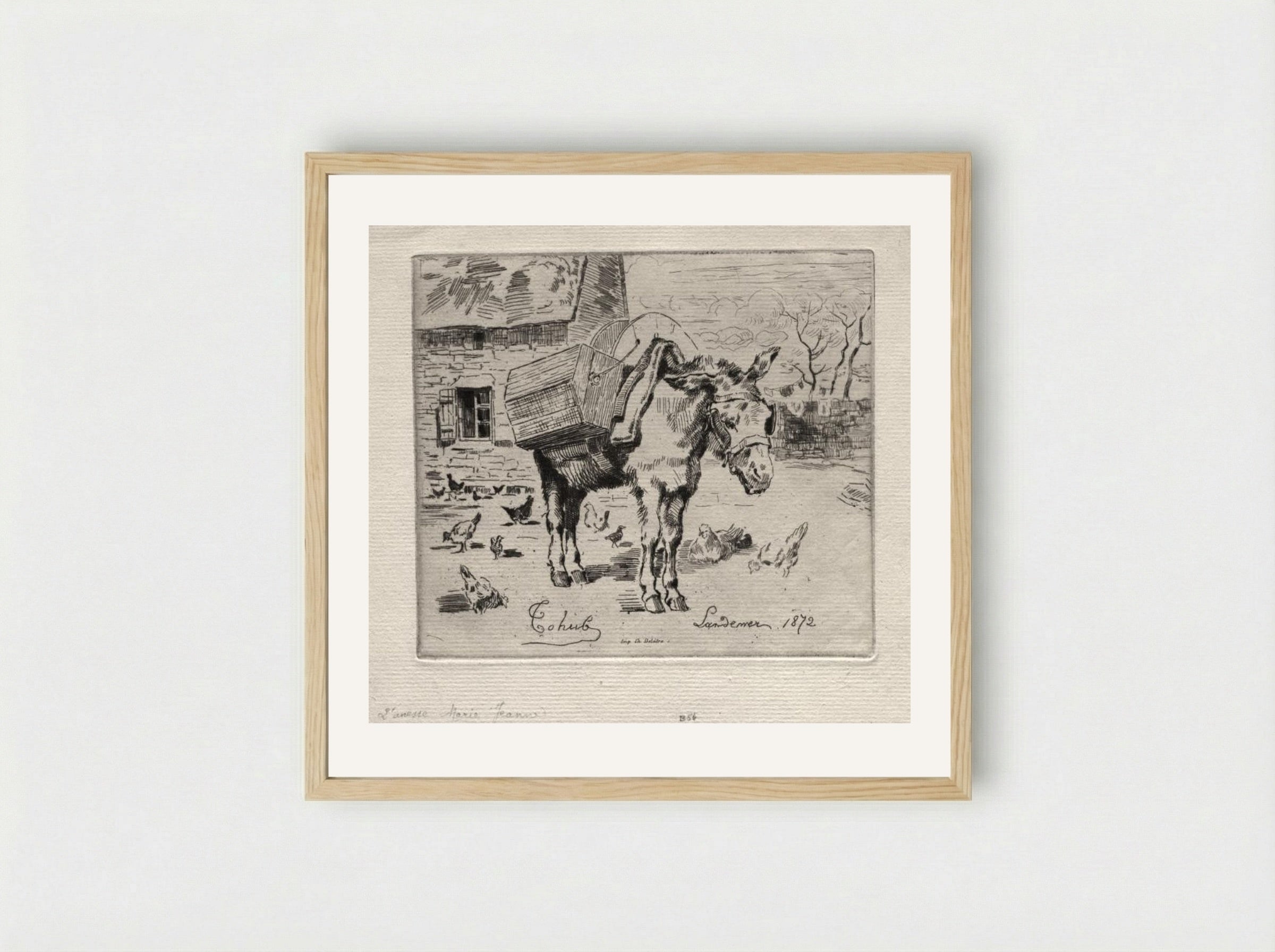 The Mule, Marie-Jeanne - Félix Hilaire Buhot - Framed Print Wood