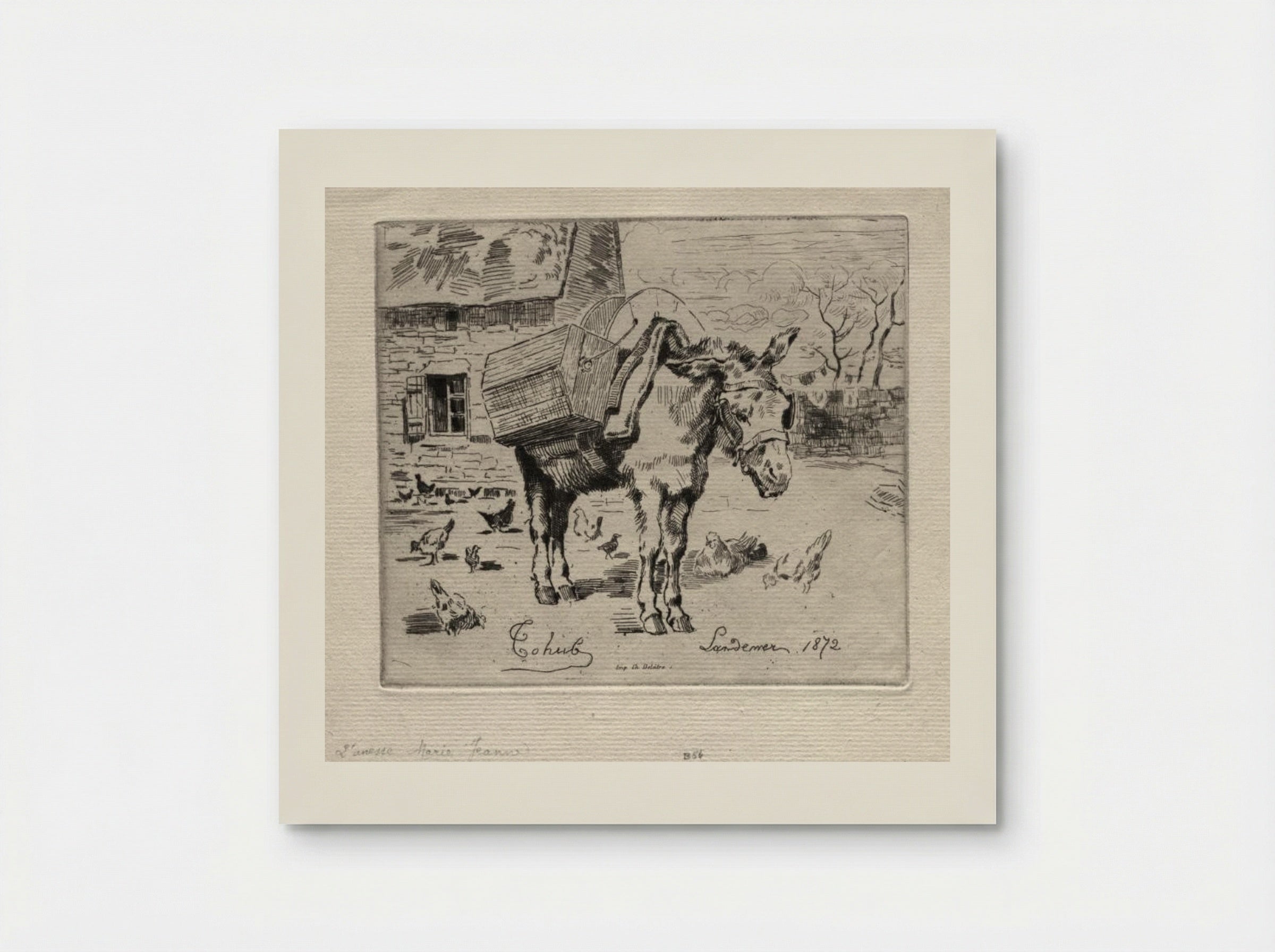 The Mule, Marie-Jeanne - Félix Hilaire Buhot - Poster
