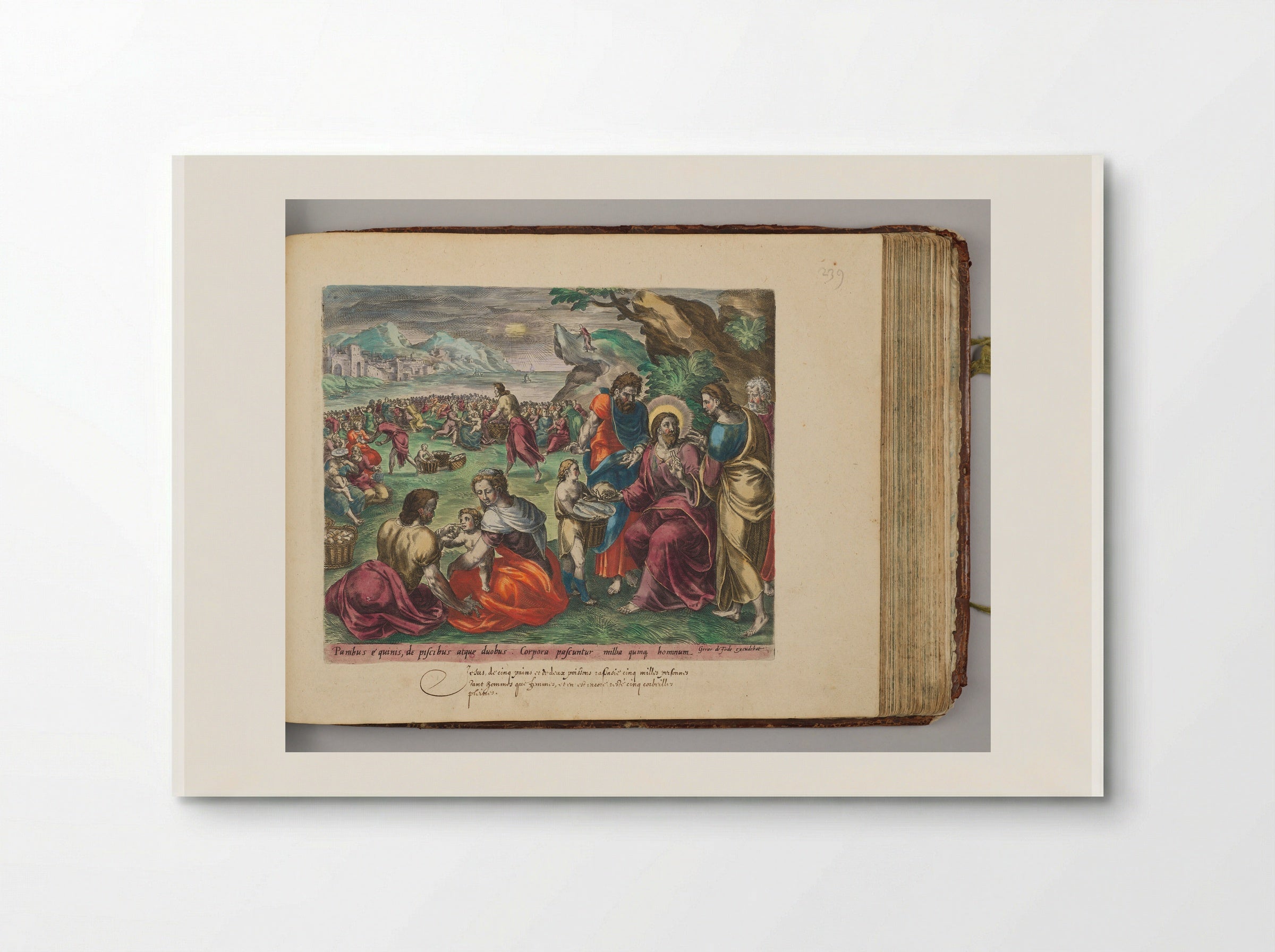 The Multiplication of Loaves and Fishes - Johannes Wierix - Poster
