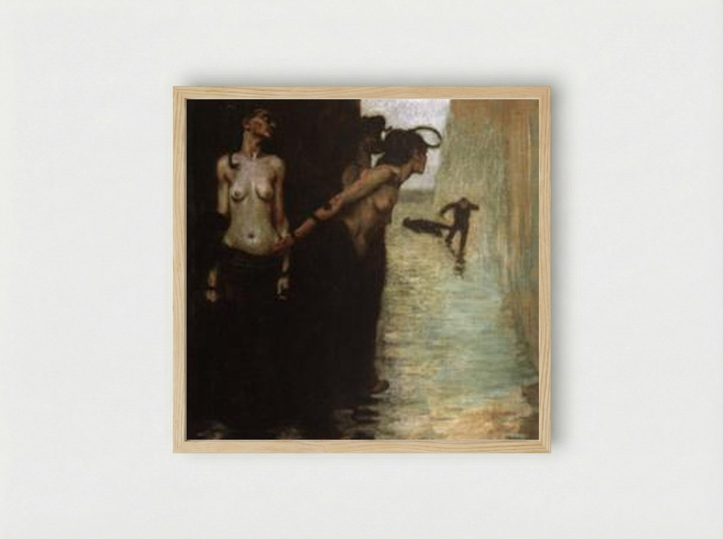 The Murderer - Franz von Stuck - Framed Print Wood