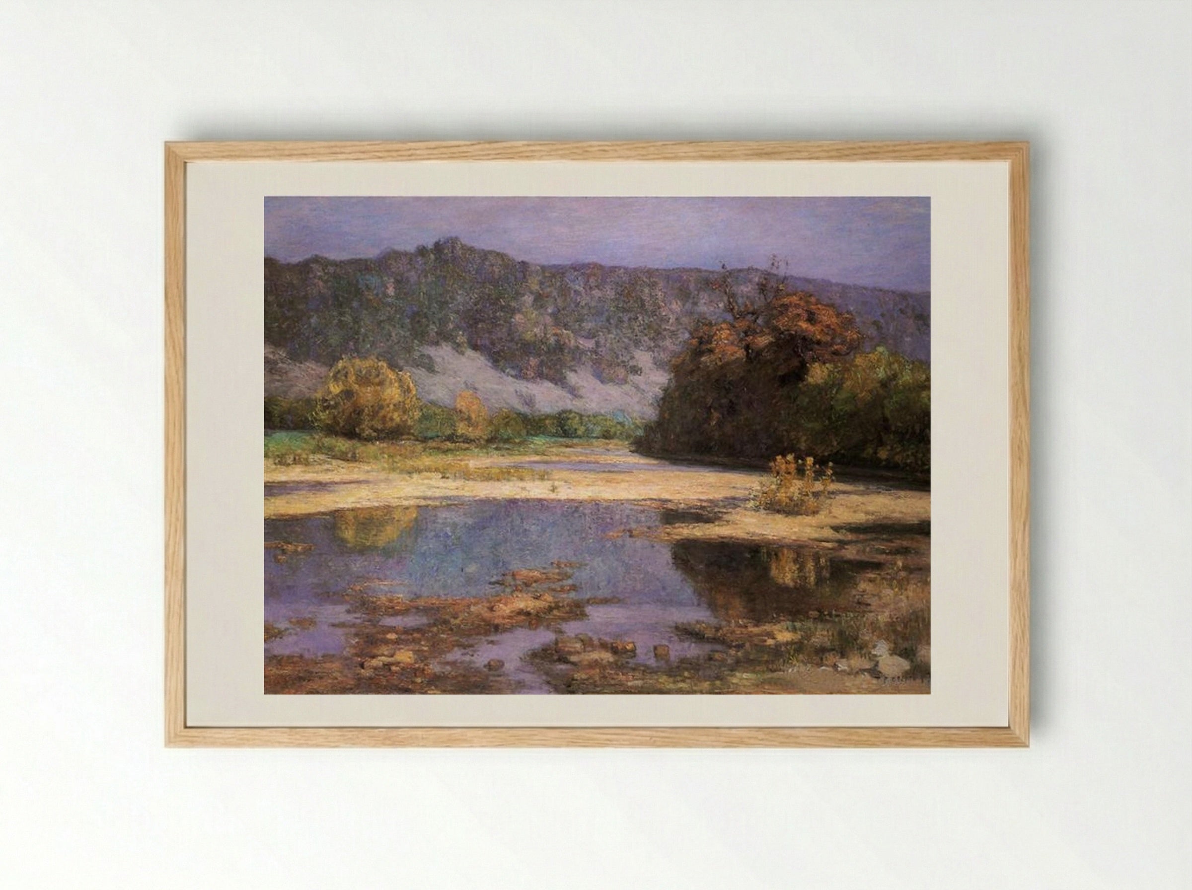 The Muscatatuck - T. C. Steele - Framed Print Wood