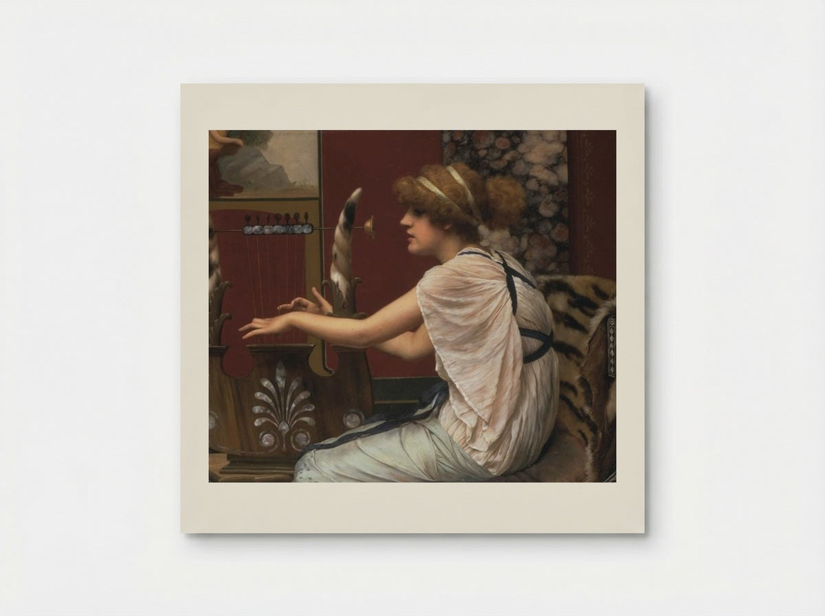 The Muse Erato at her Lyre - John William Godward - Poster