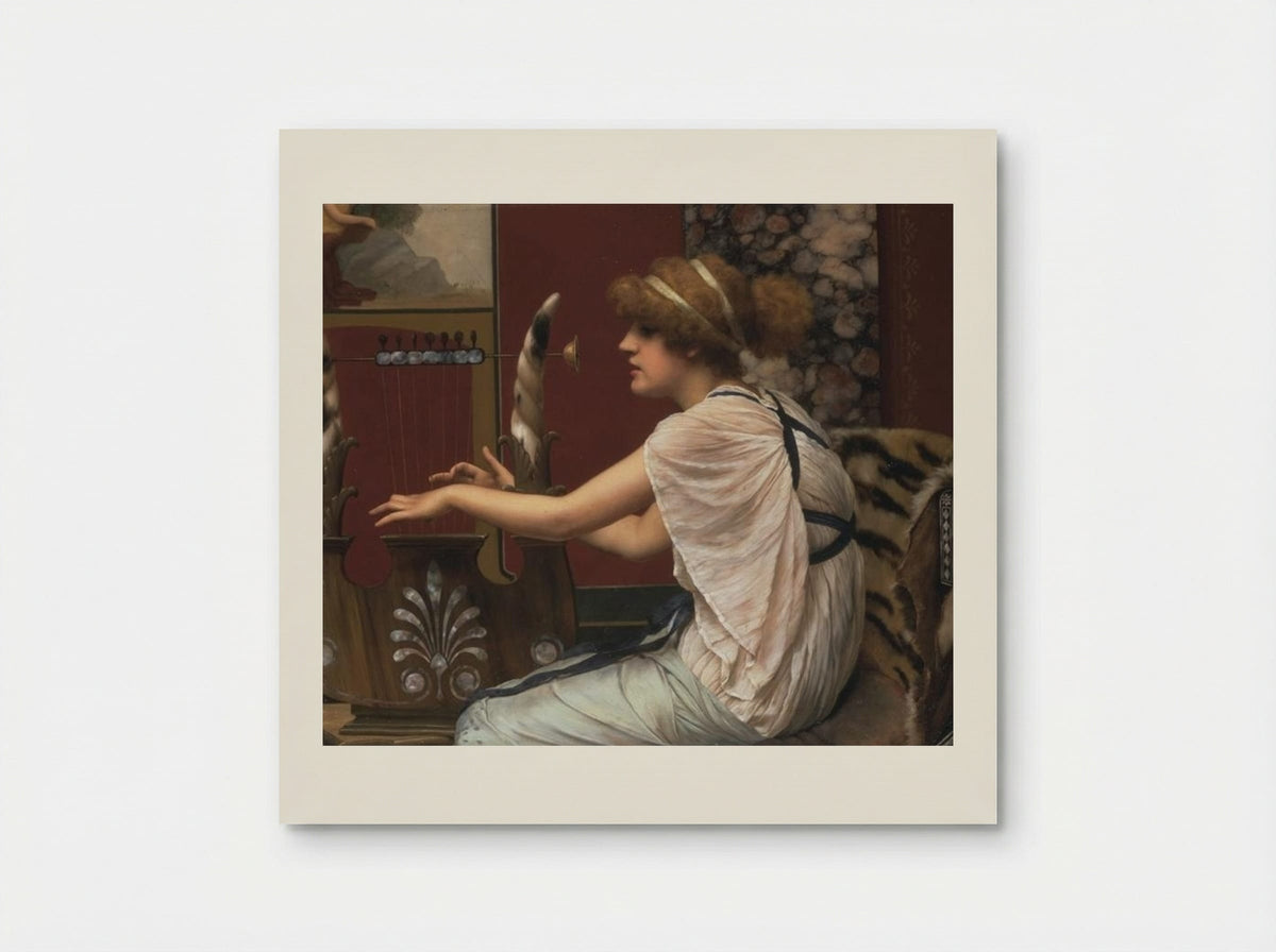 The Muse Erato at her Lyre - John William Godward - Poster
