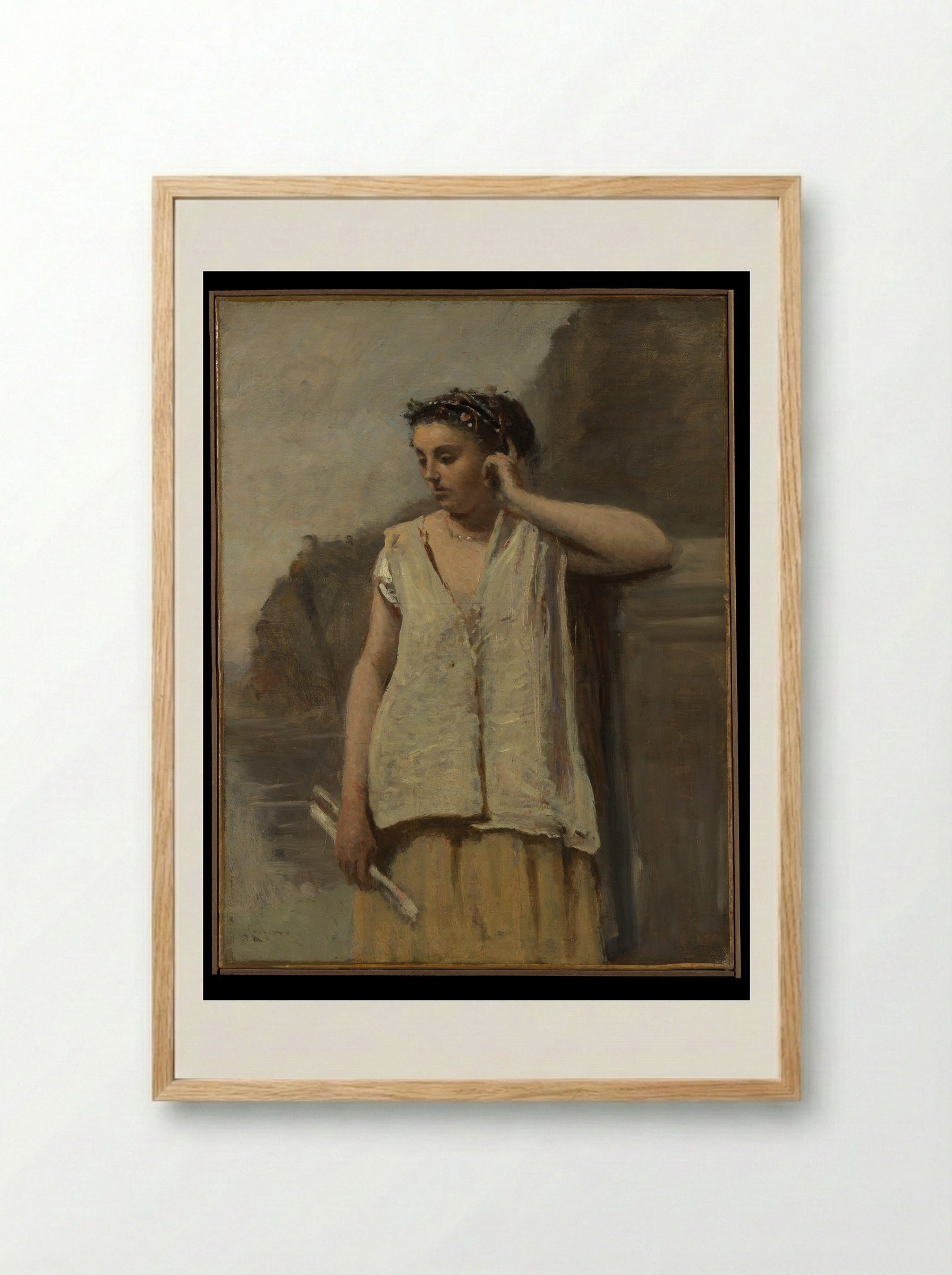 The Muse: History - Camille Corot - Framed Print Wood