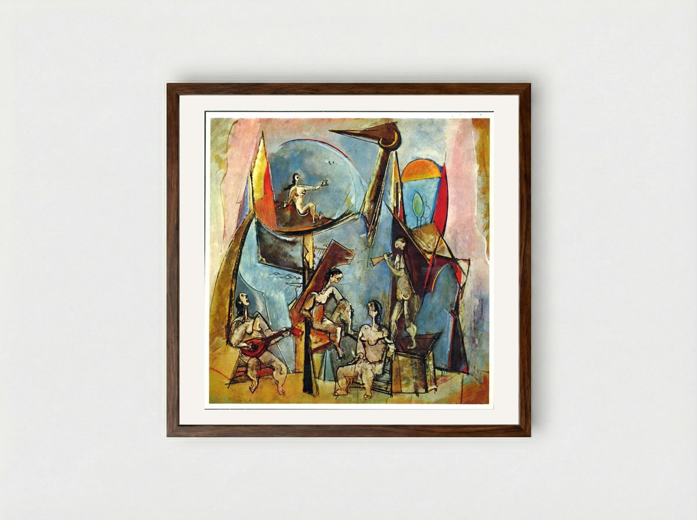The Muses - Max Weber - Framed Print Dark Wood