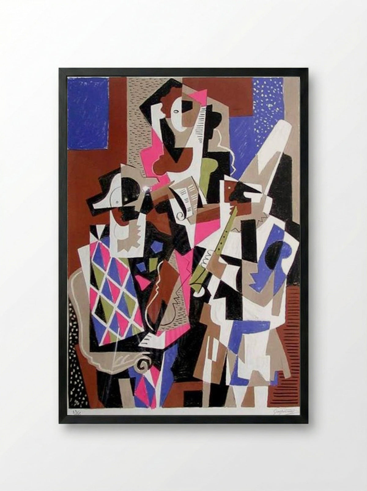 The Musicians - Gino Severini - Framed Print Black
