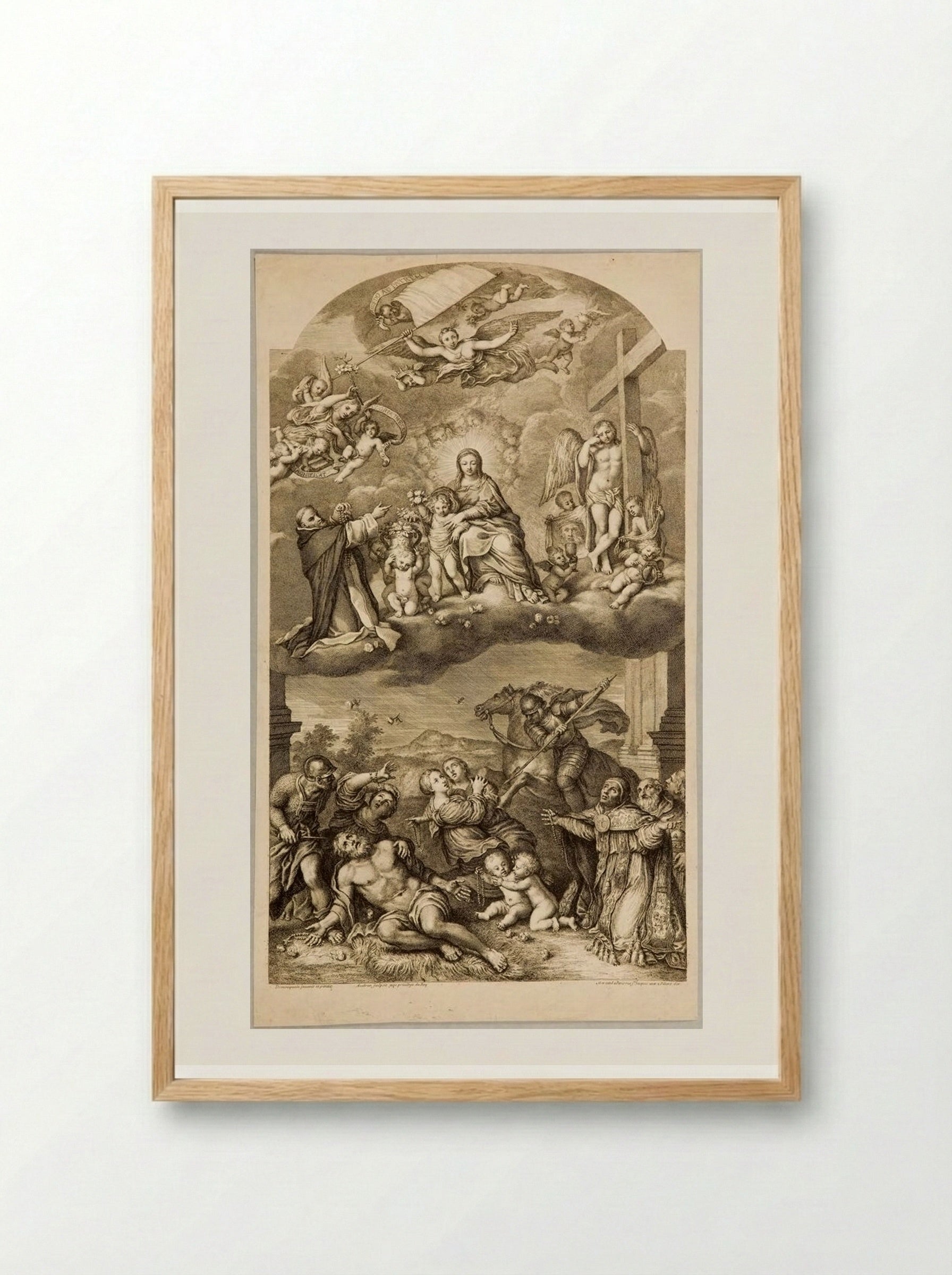 The Mysteries of the Rosary - Gérard Audran - Framed Print Wood