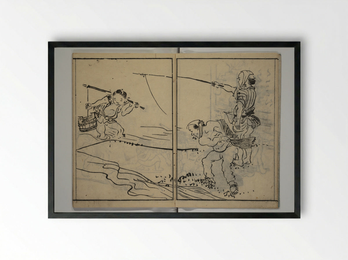 The Nantei Picture Album, Supplementary Volume - Nishimura Nantei - Framed Print Black