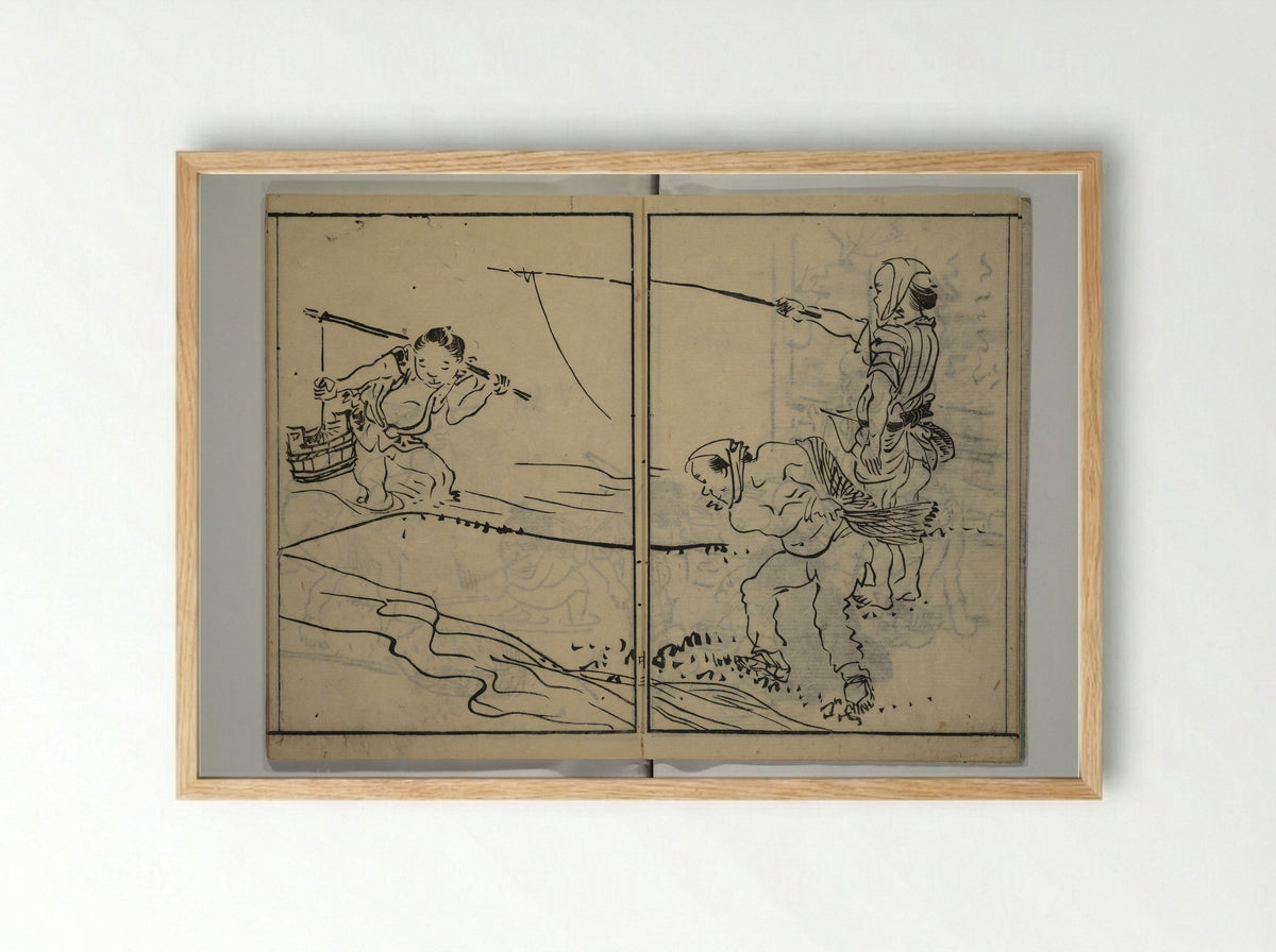 The Nantei Picture Album, Supplementary Volume - Nishimura Nantei - Framed Print Wood