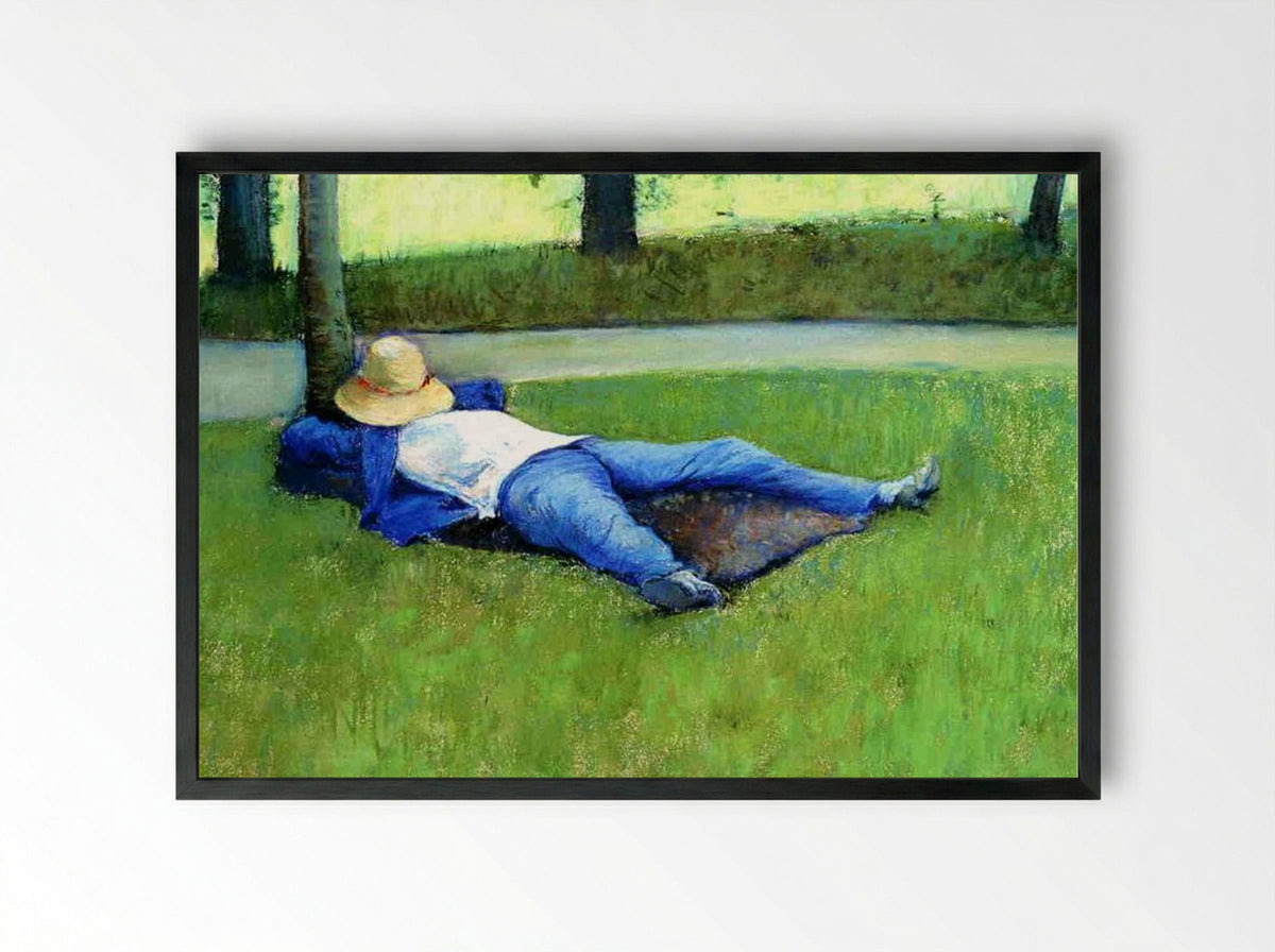 The Nap - Gustave Caillebotte - Framed Print Black