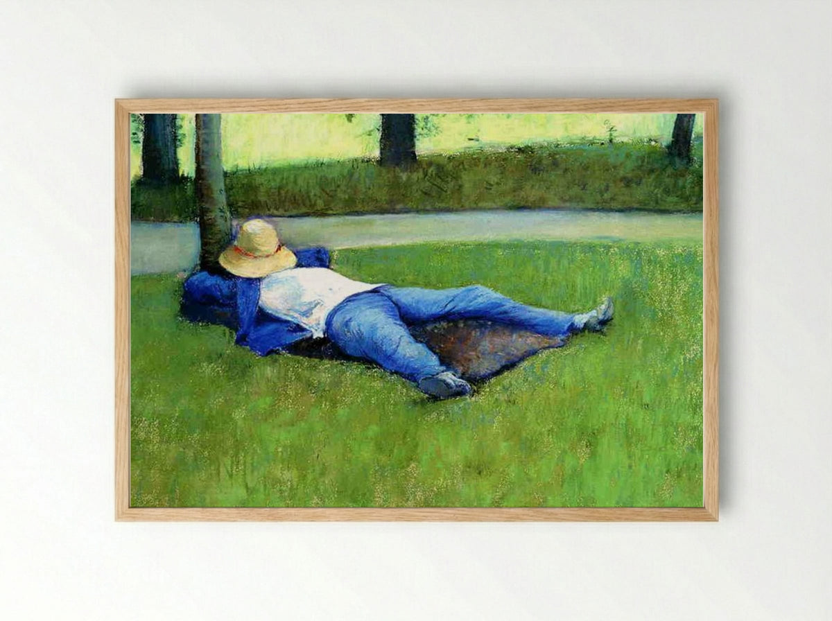 The Nap - Gustave Caillebotte - Framed Print Wood