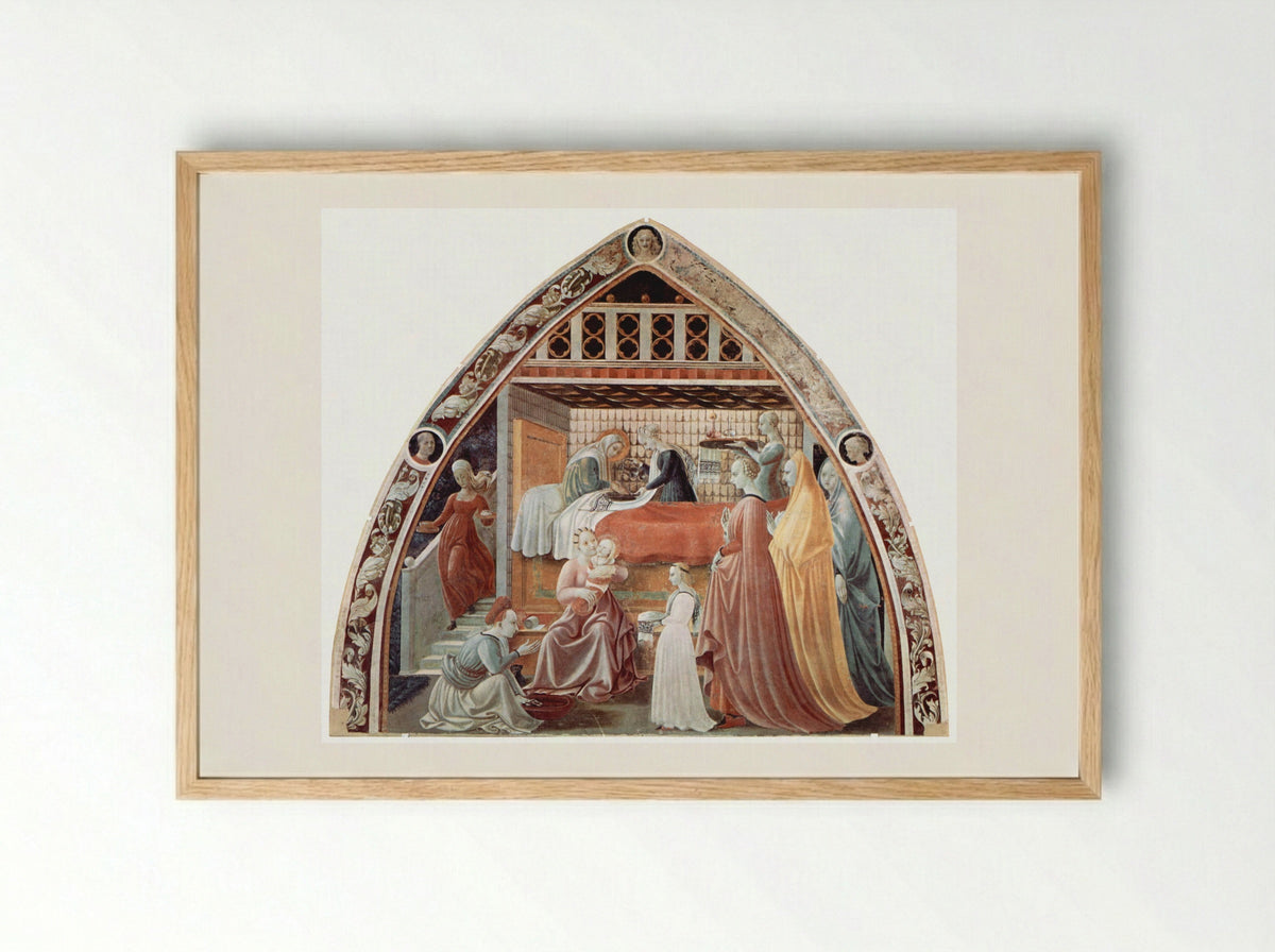 The Nativity of the Virgin - Paolo Uccello - Framed Print Wood