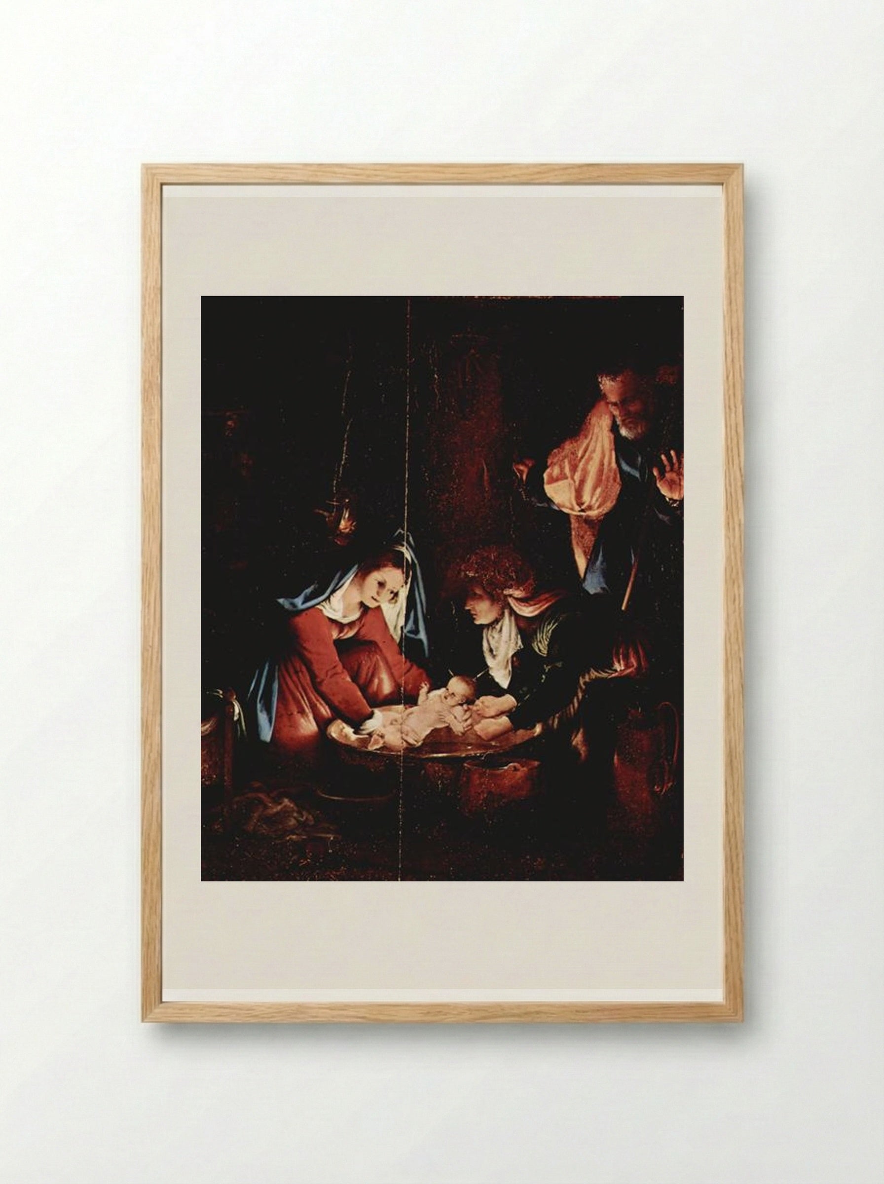 The Nativity - Lorenzo Lotto - Framed Print Wood