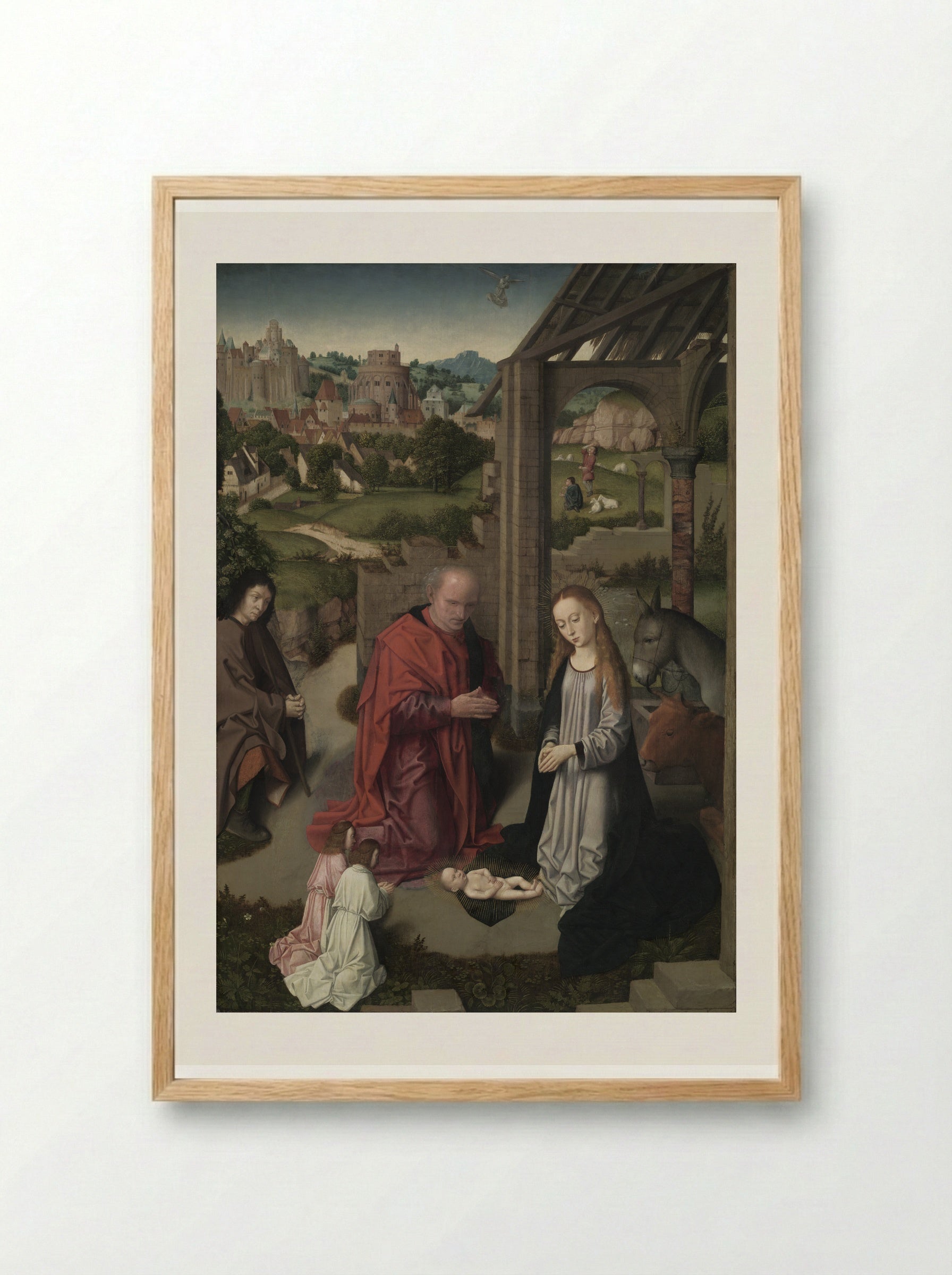 The Nativity - Gerard David - Framed Print Wood