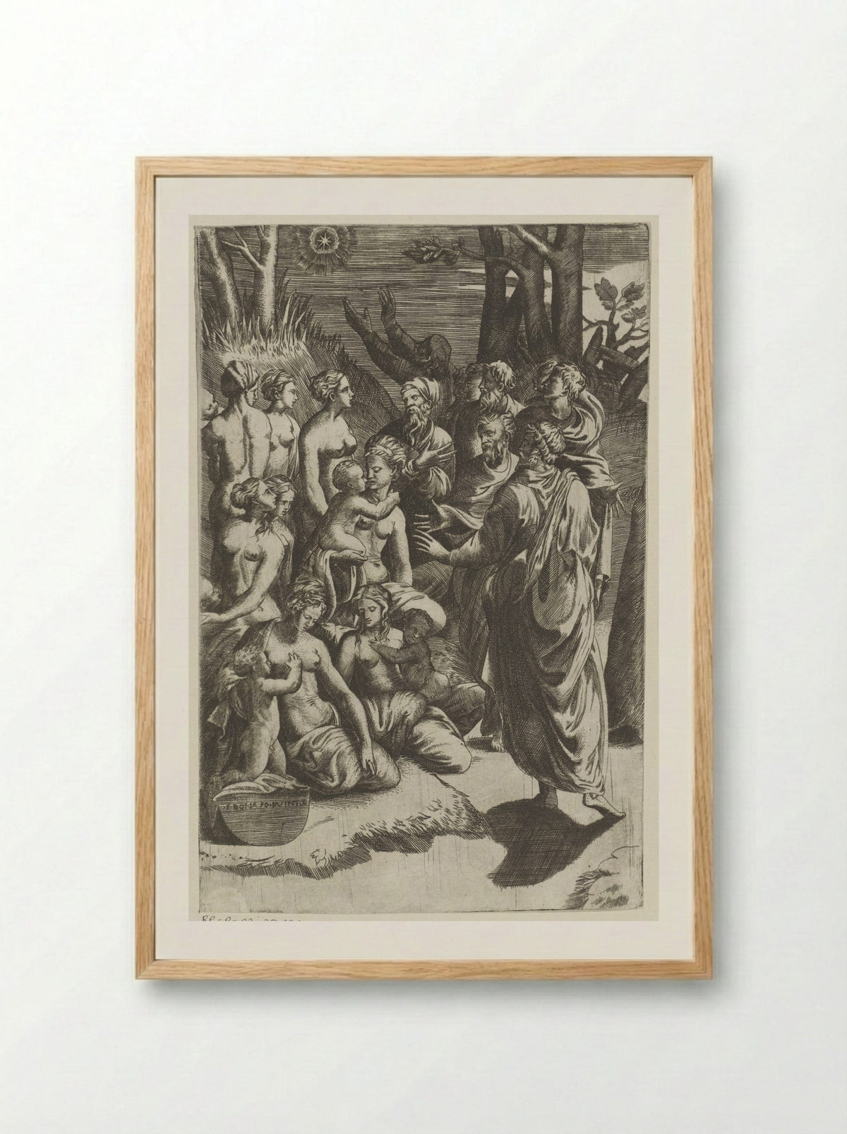 The Nativity - Giulio Bonasone - Framed Print Wood