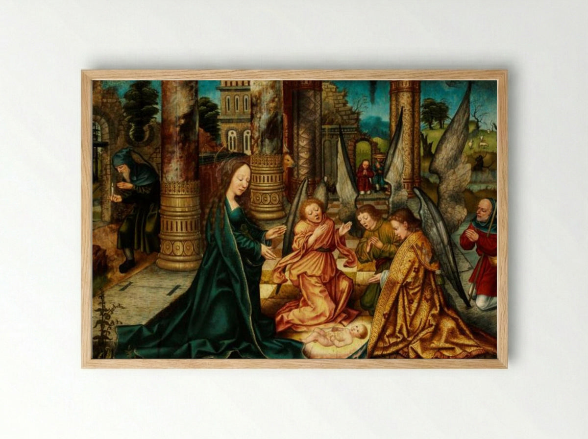 The Nativity - Master E.S. - Framed Print Wood
