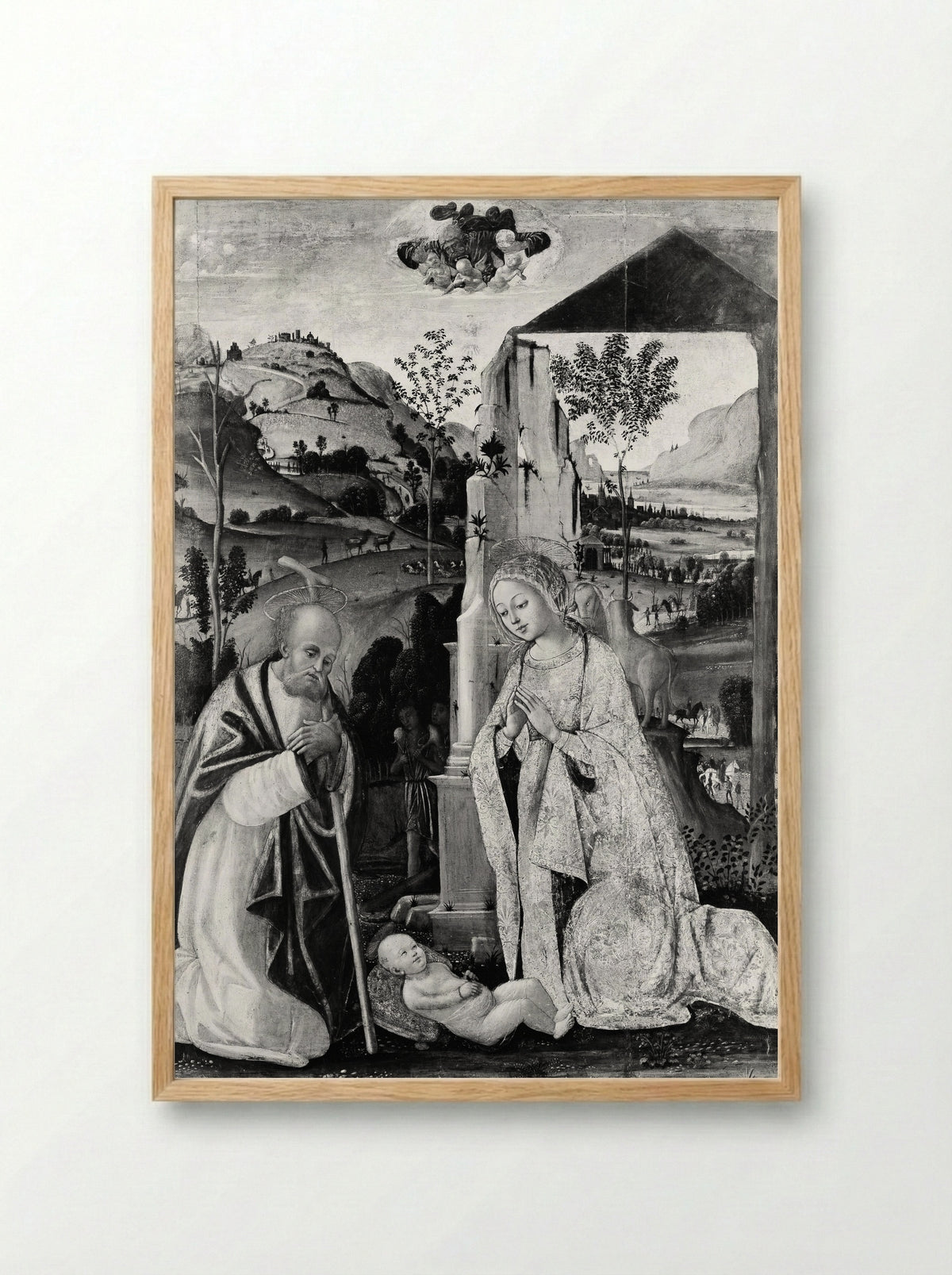 The Nativity - Bernardino Fungai - Framed Print Wood