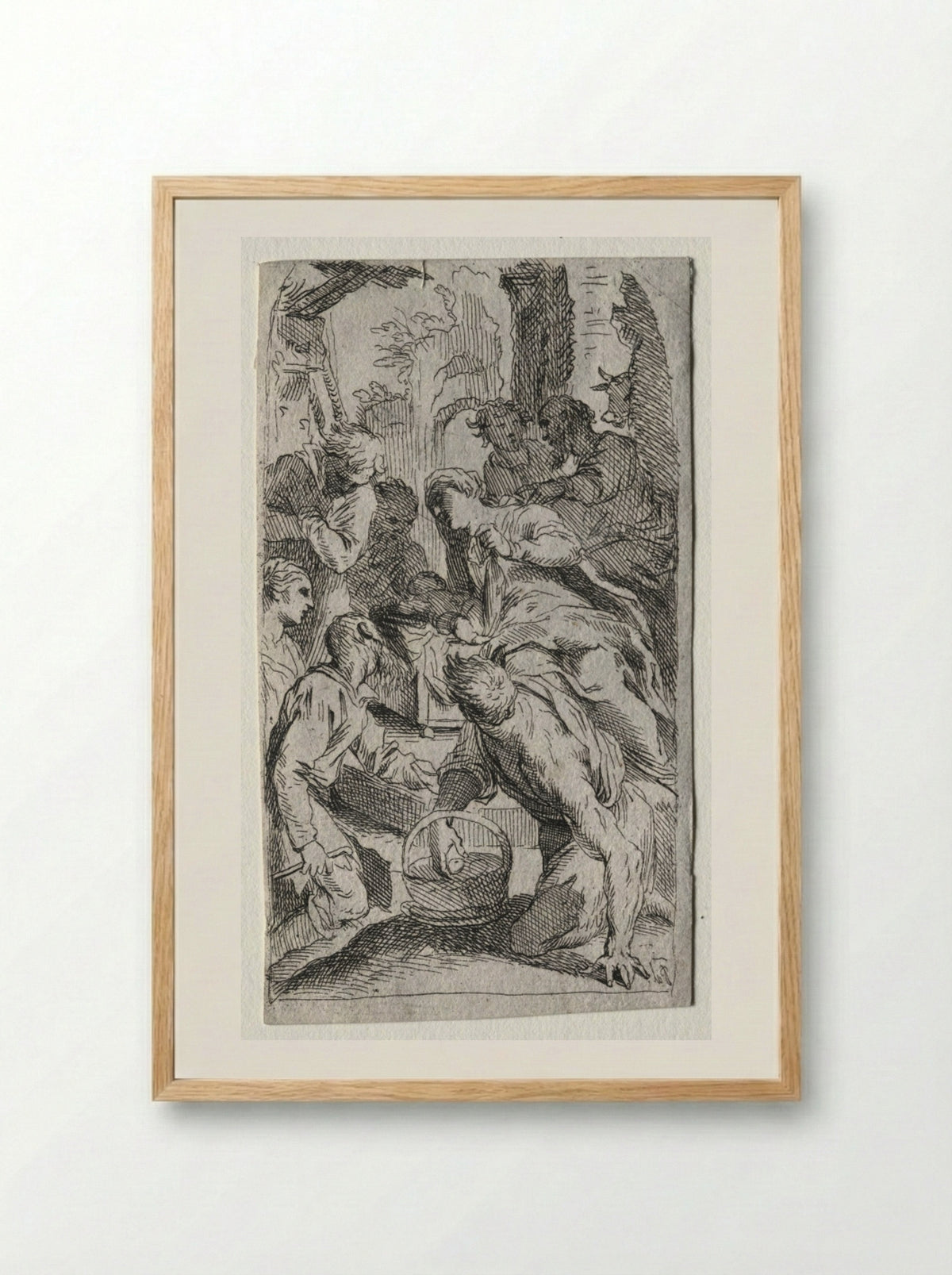The Nativity - Jacopo Palma il Giovane - Framed Print Wood