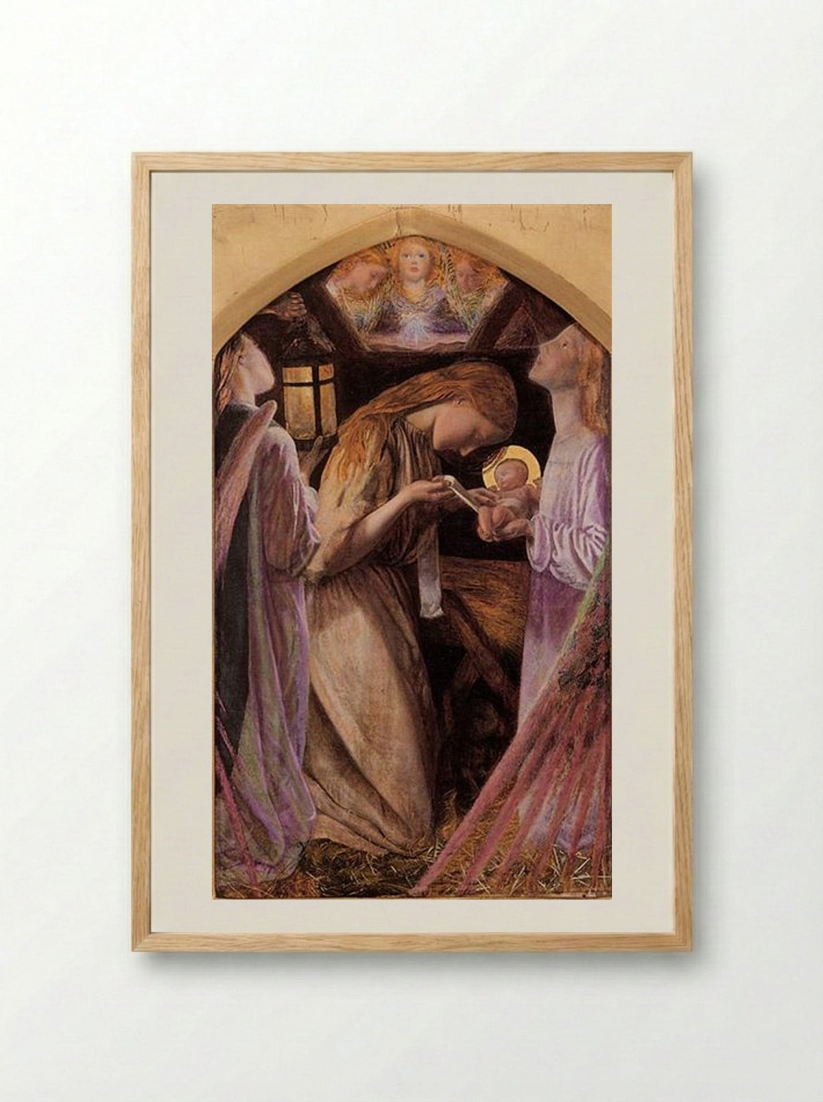 The Nativity - Arthur Hughes - Framed Print Wood