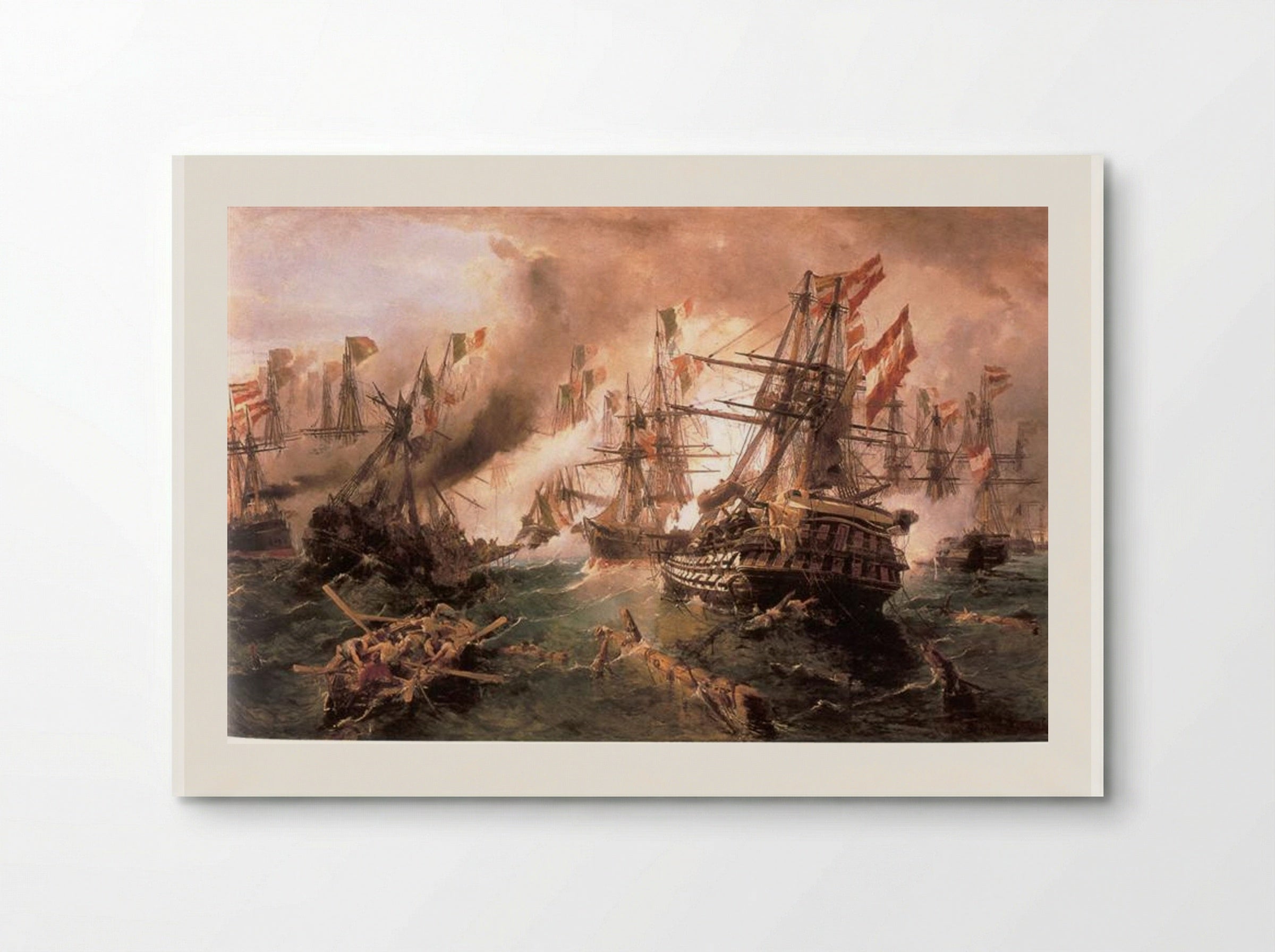 The Naval Battle of Lissa - Konstantinos Volanakis - Poster