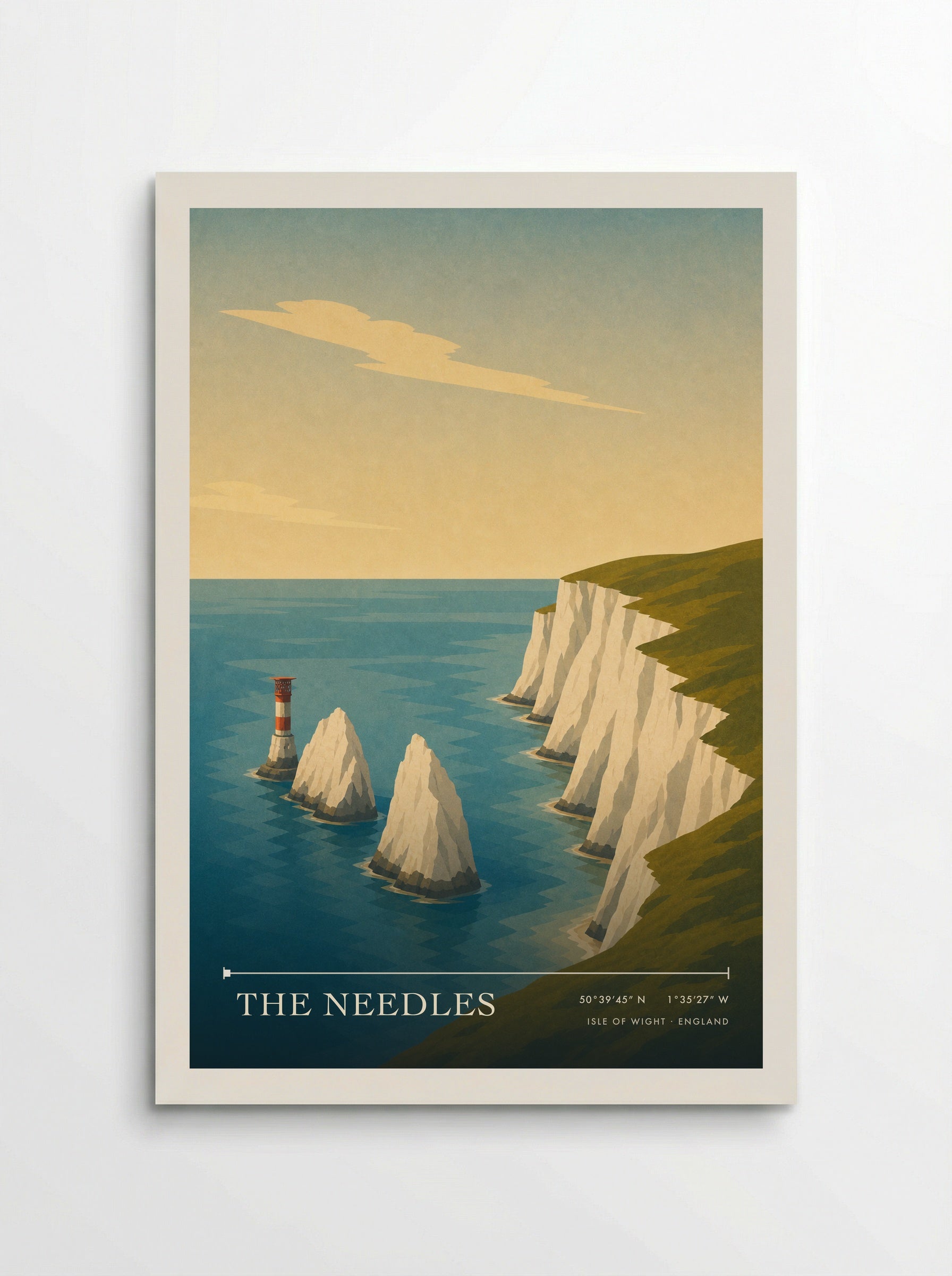 The Needles Isle of Wight England Travel Poster - Poster