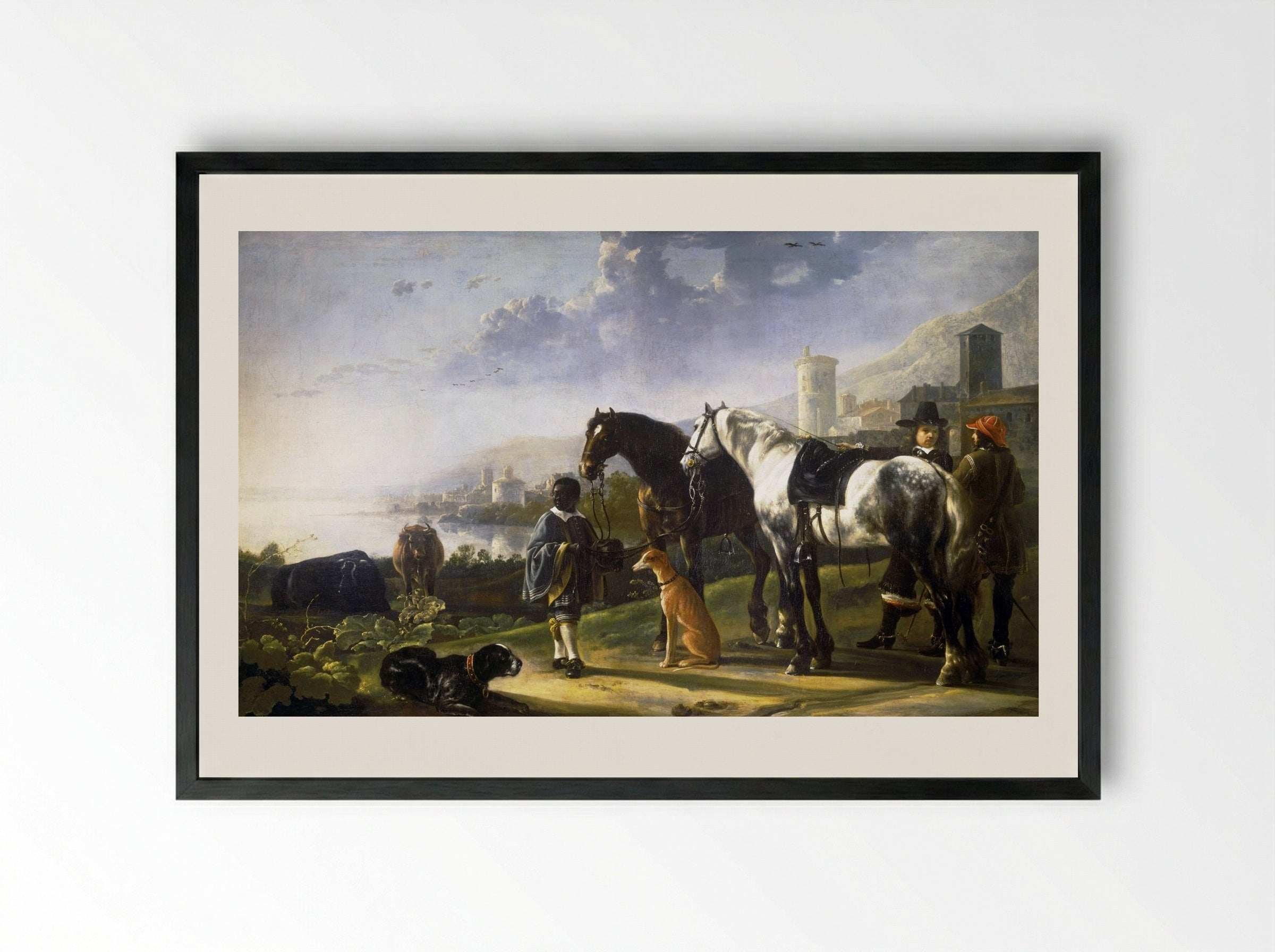 The Negro Page - Aelbert Cuyp - Framed Print Black