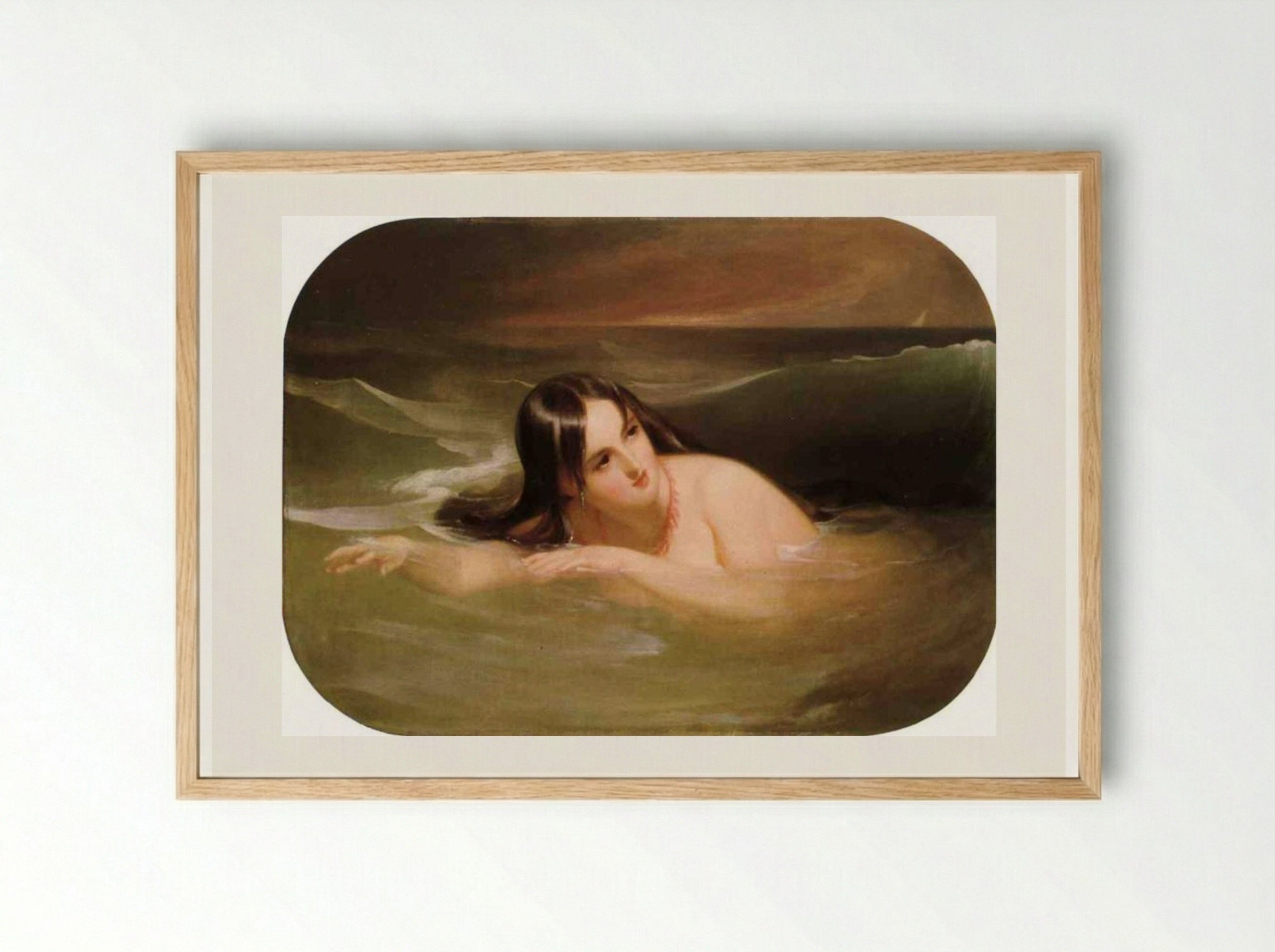 The Nereid Doto - Thomas Sully - Framed Print Wood
