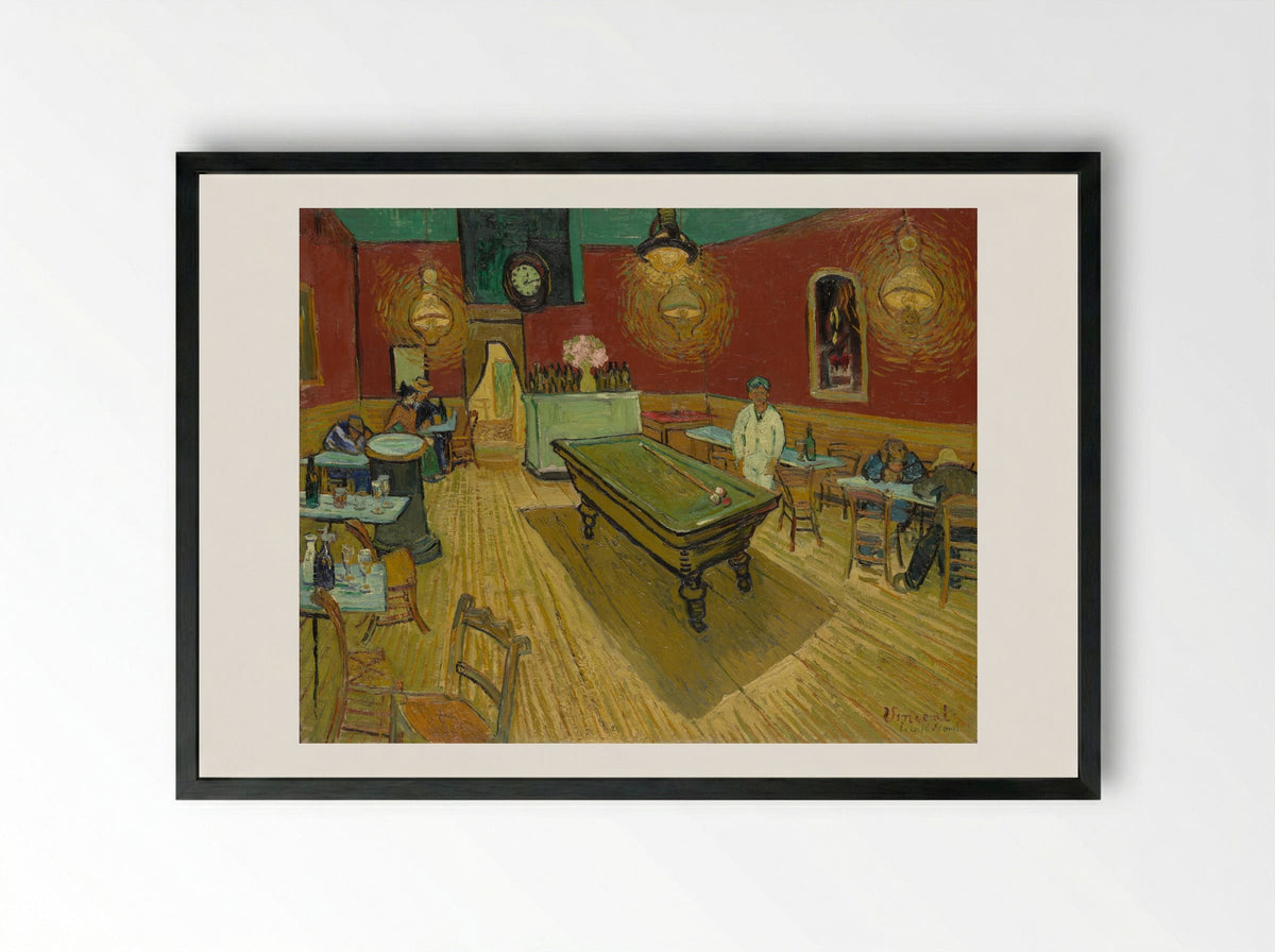 The Night Café - Vincent van Gogh - Framed Print Black
