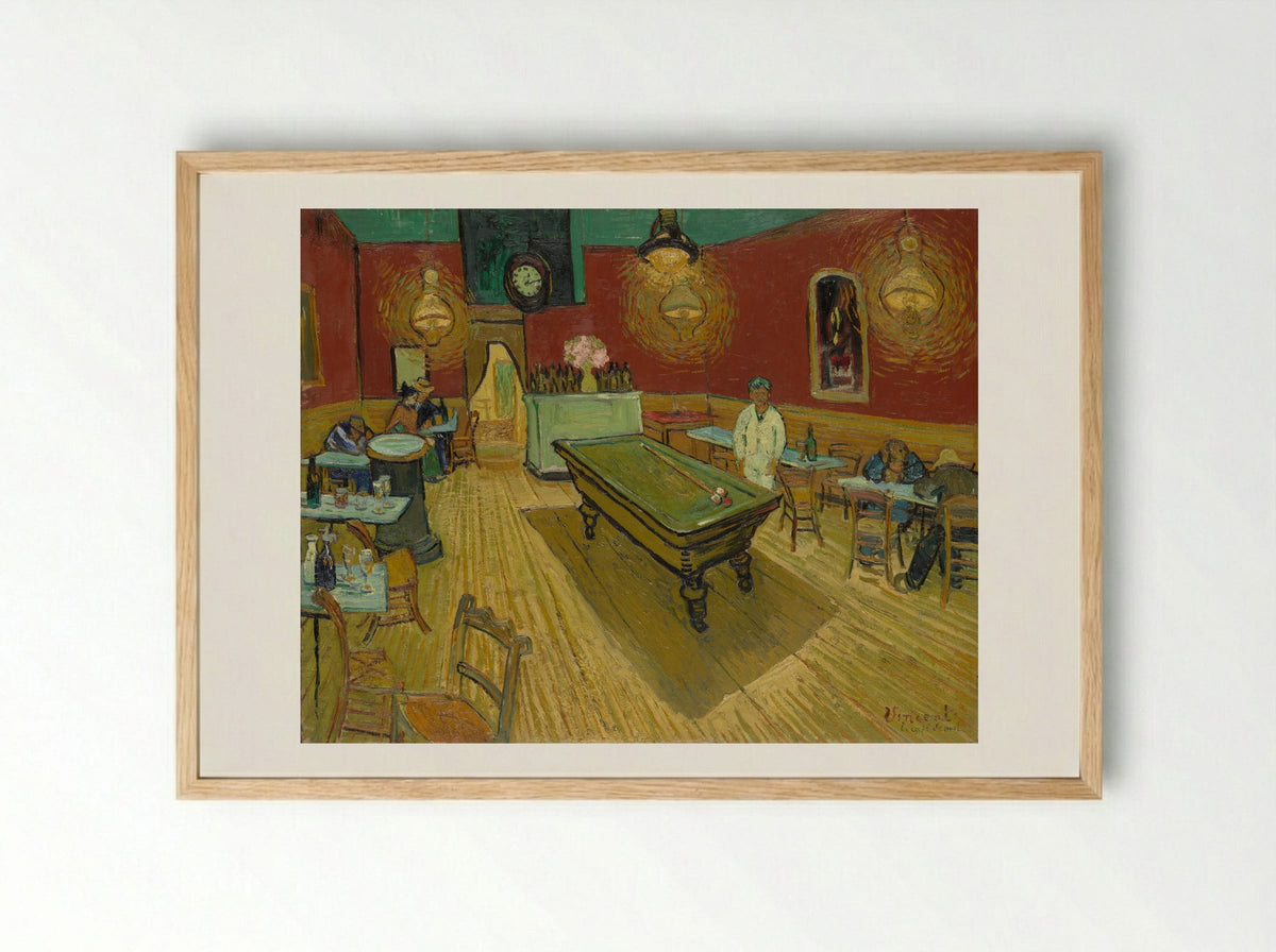 The Night Café - Vincent van Gogh - Framed Print Wood
