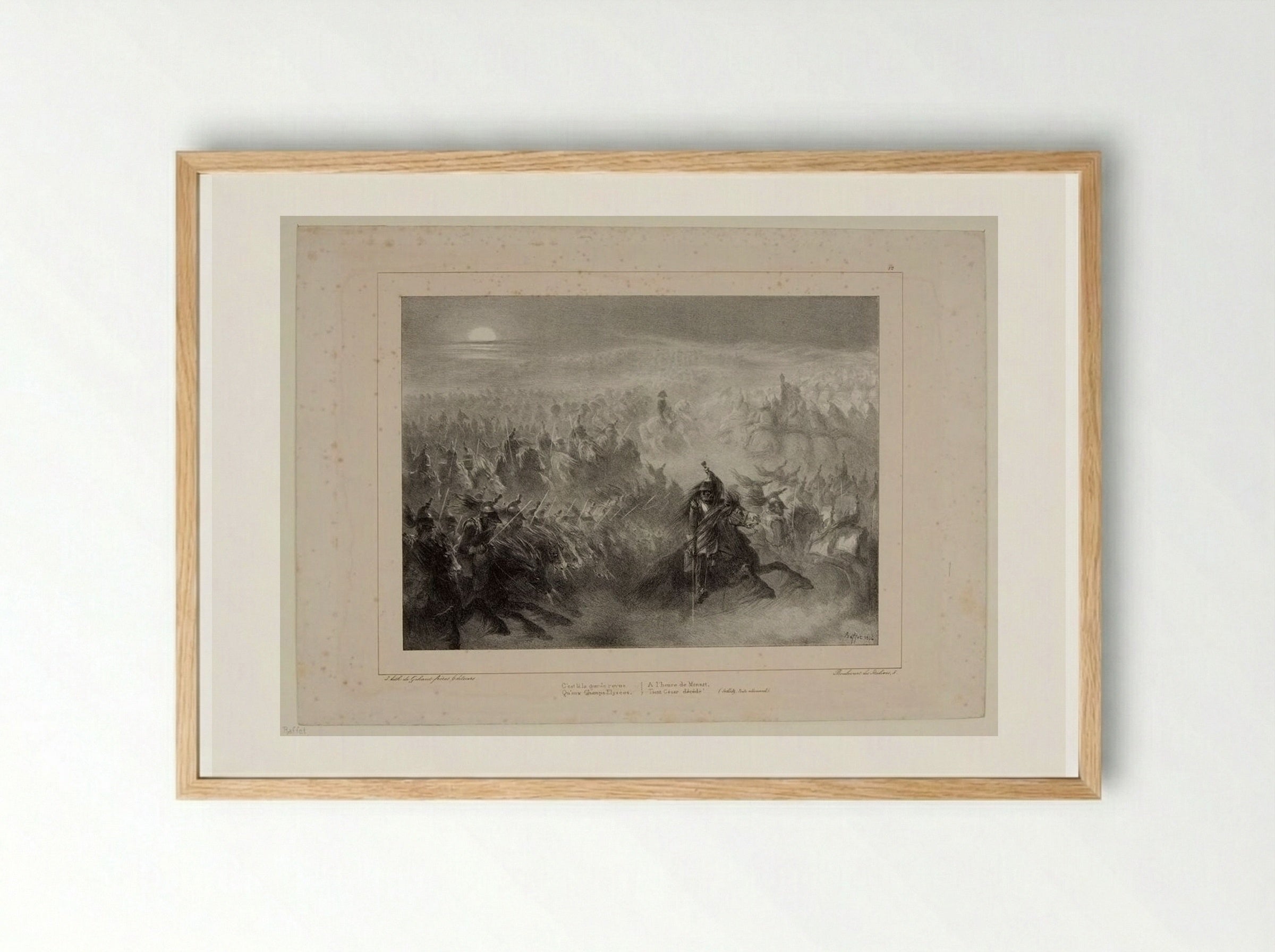 The Night Review - Denis-Auguste-Marie Raffet - Framed Print Wood