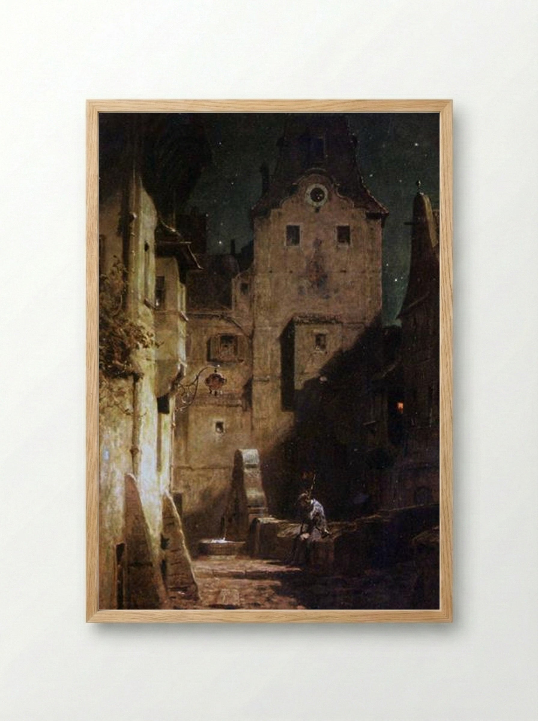The Night Watchman - Carl Spitzweg - Framed Print Wood
