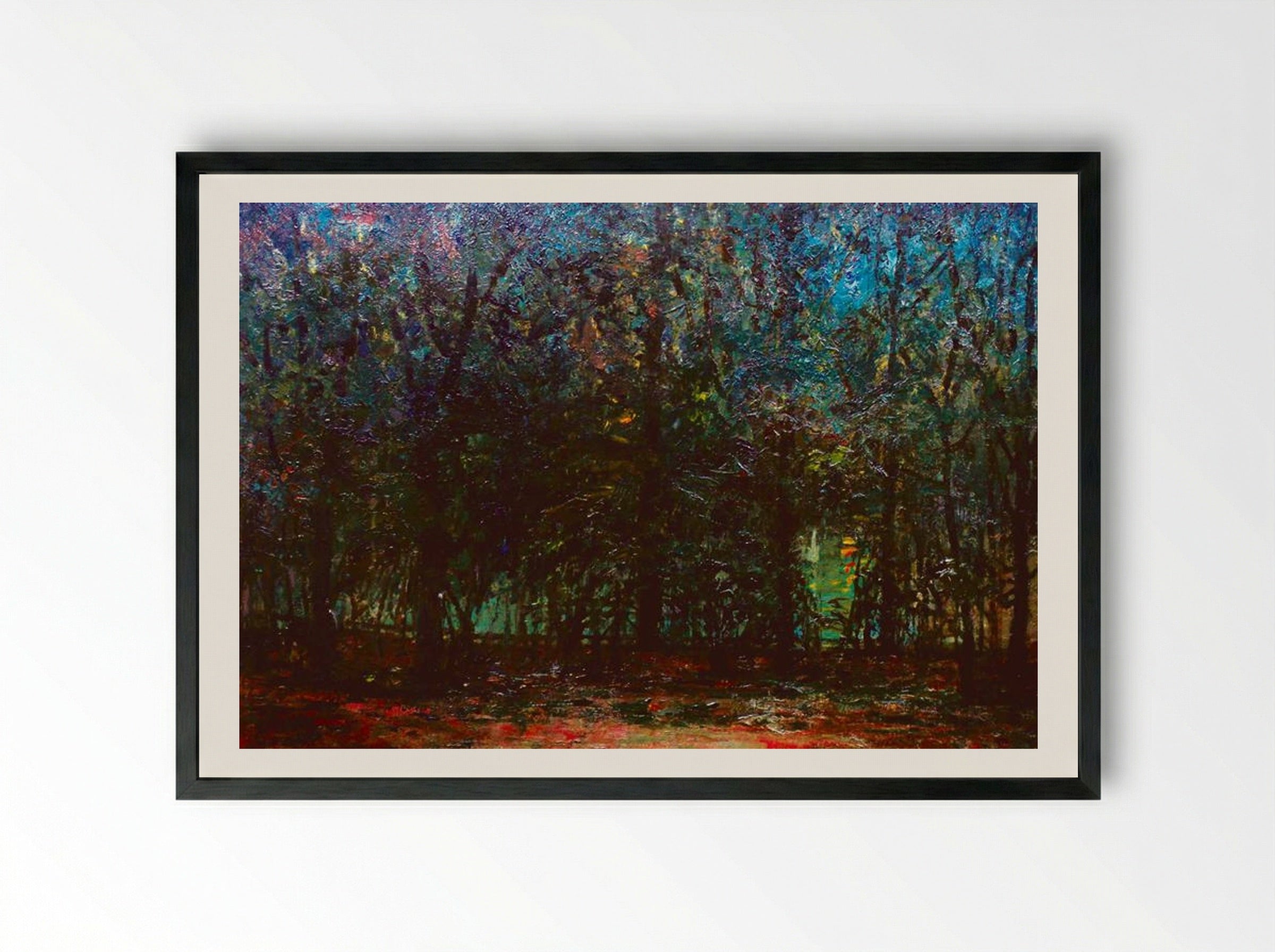 The Night - Kimon Loghi - Framed Print Black