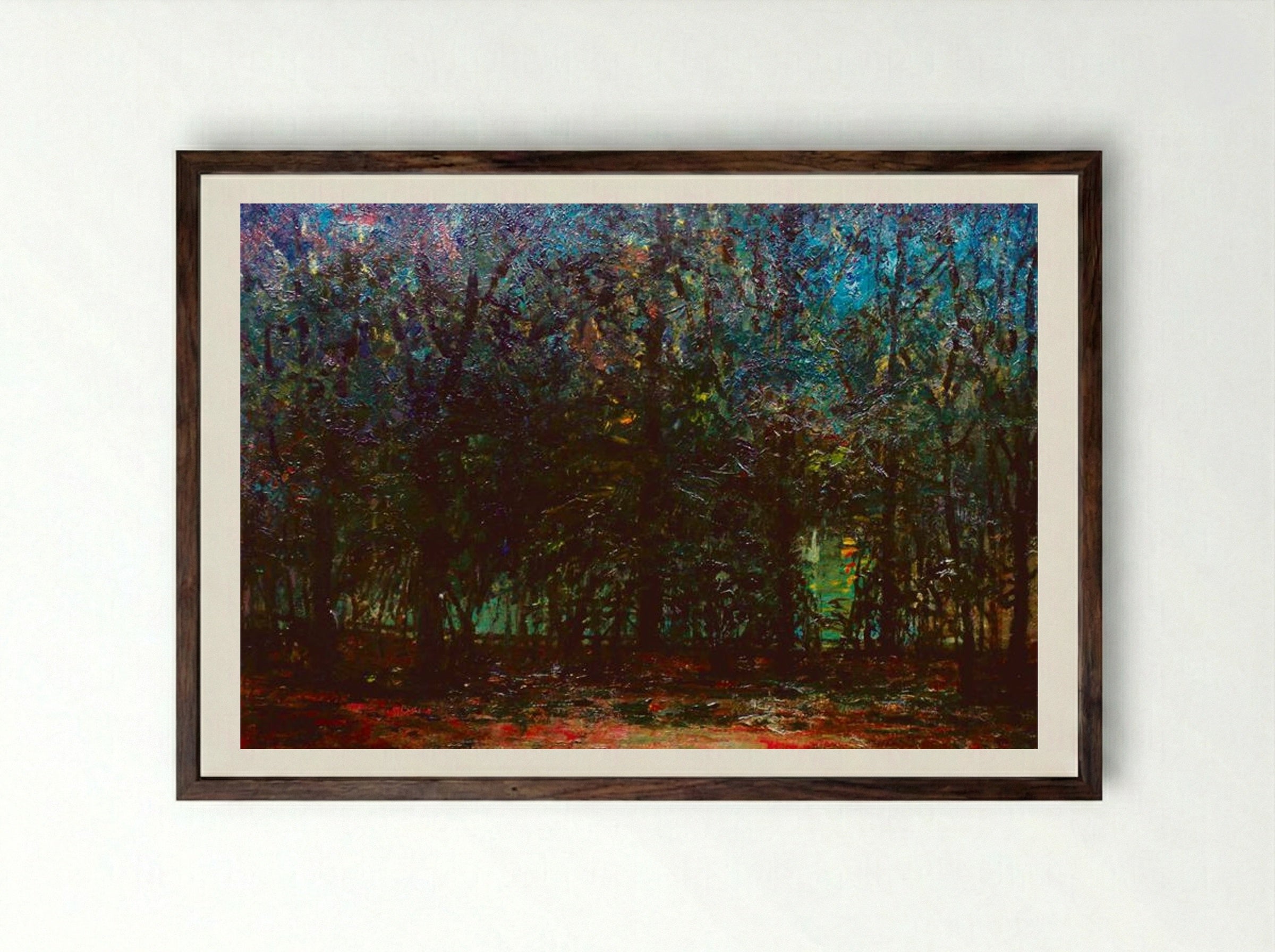 The Night - Kimon Loghi - Framed Print Dark Wood