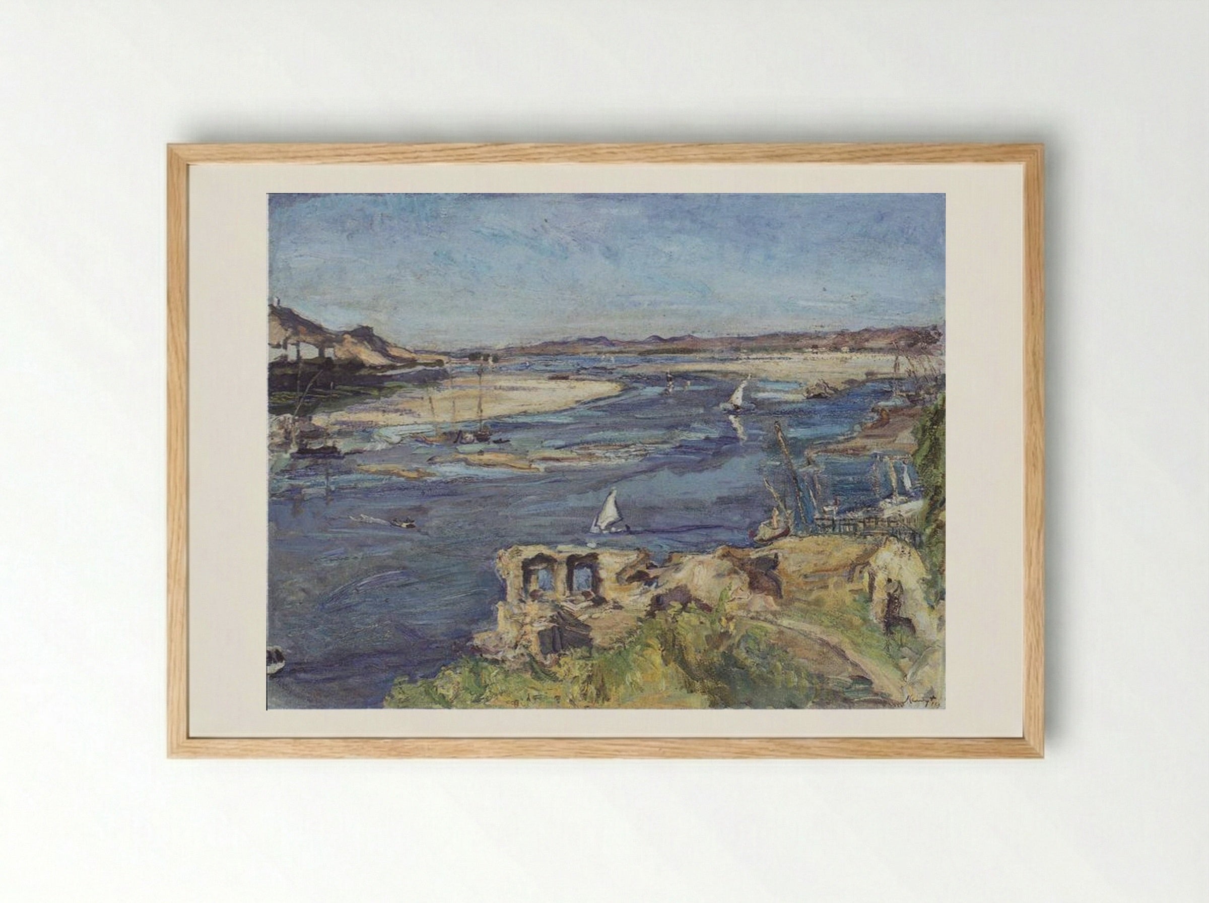 The Nile at Aswan - Max Slevogt - Framed Print Wood