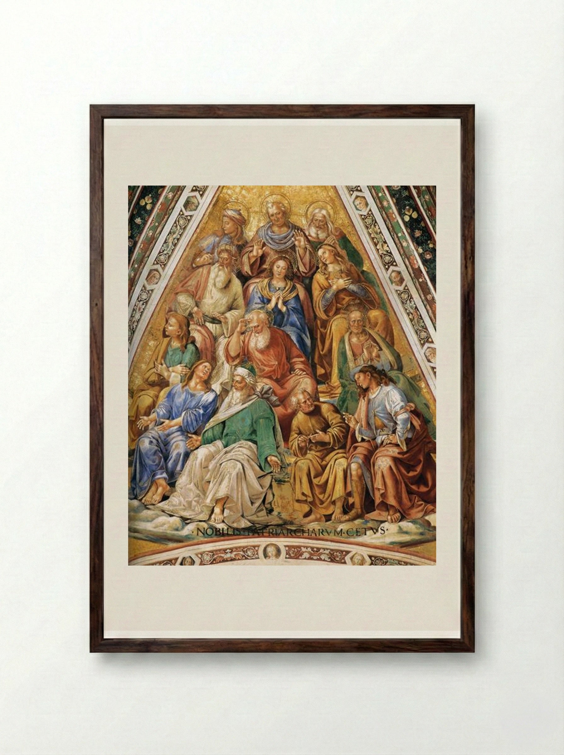 The Noble Company of Patriarchs - Luca Signorelli - Framed Print Dark Wood