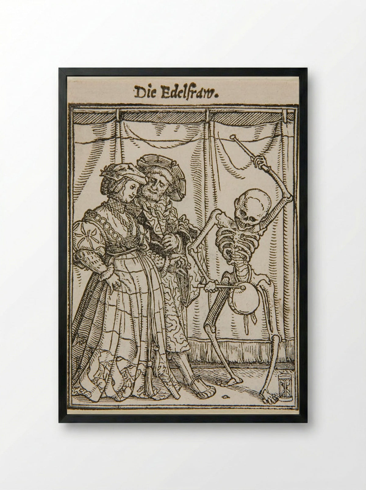 The Noblewoman - Hans Holbein the Younger - Framed Print Black