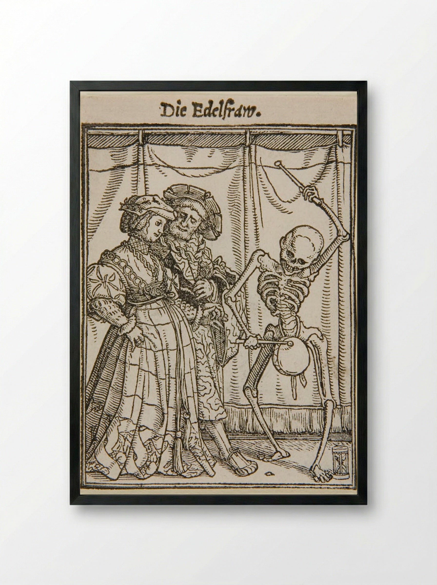 The Noblewoman - Hans Holbein the Younger - Framed Print Black