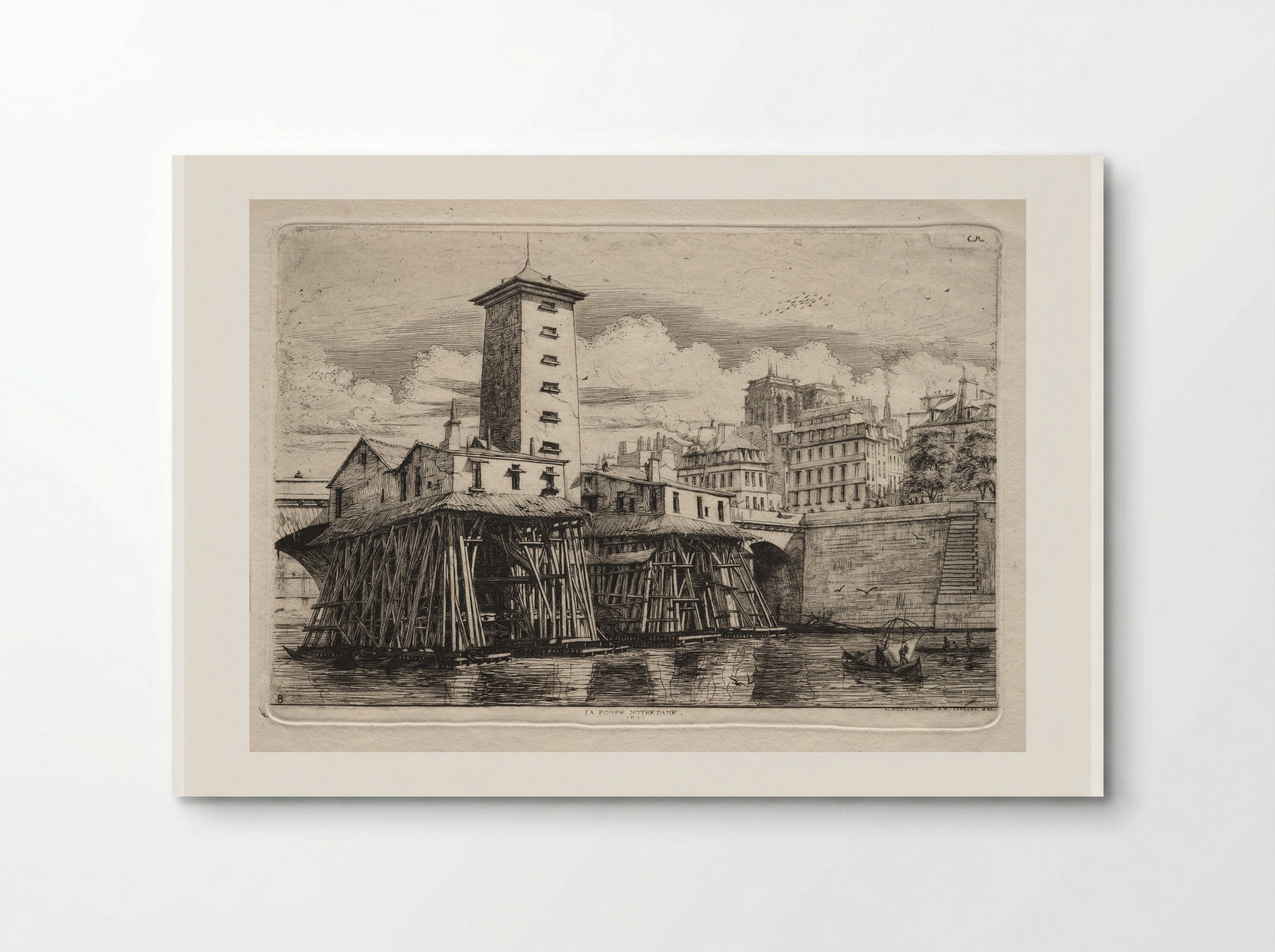 The Notre-Dame Pump - Charles Meryon - Poster