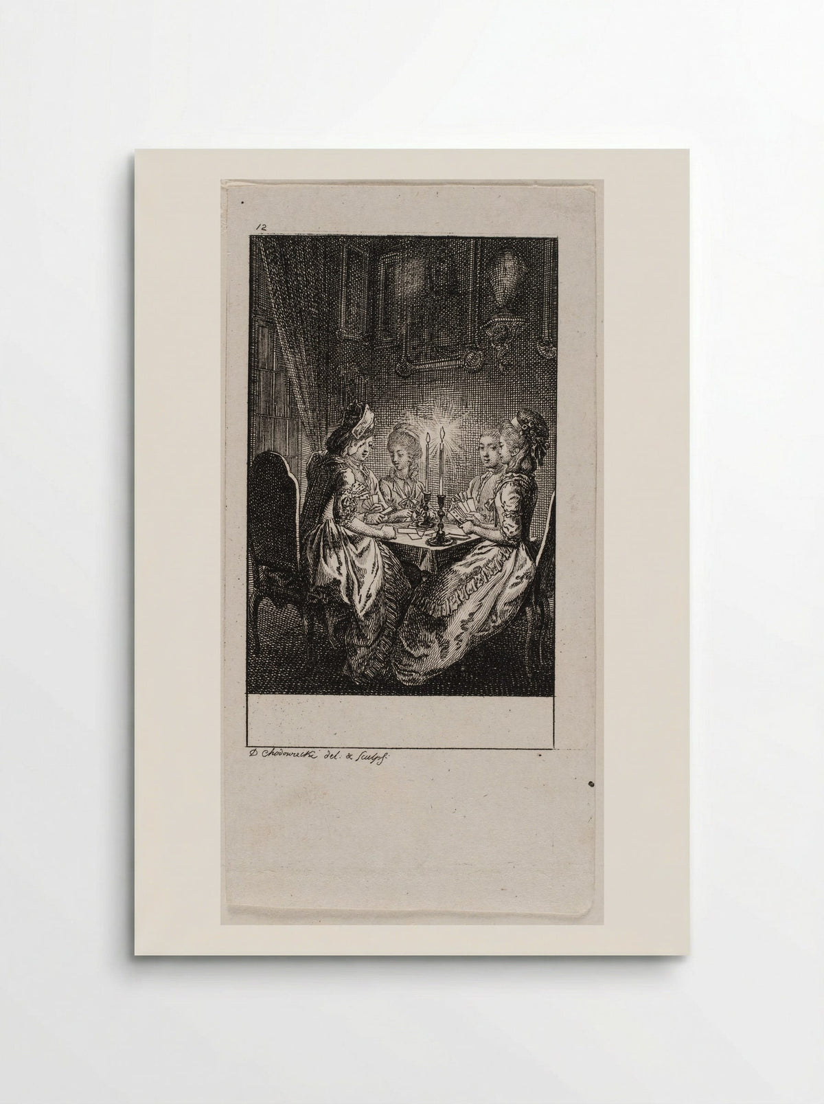 The Occupations of Women: Playing Games - Daniel Nikolaus Chodowiecki - Poster